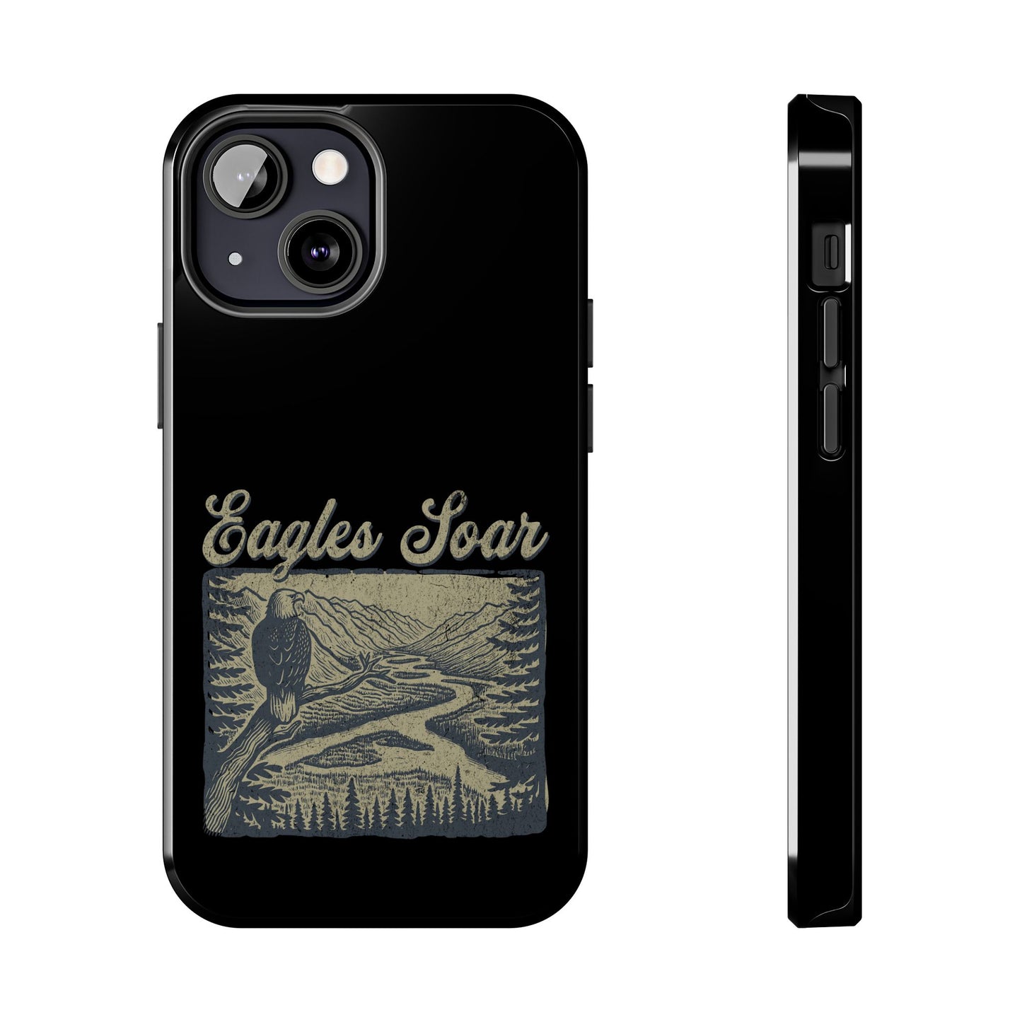 The Nerdy Birder - Eagles Soar Tough Phone Case, Nature Lover Gift, Hiking Accessory, Wildlife Enthusiast, Adventure Protection Case