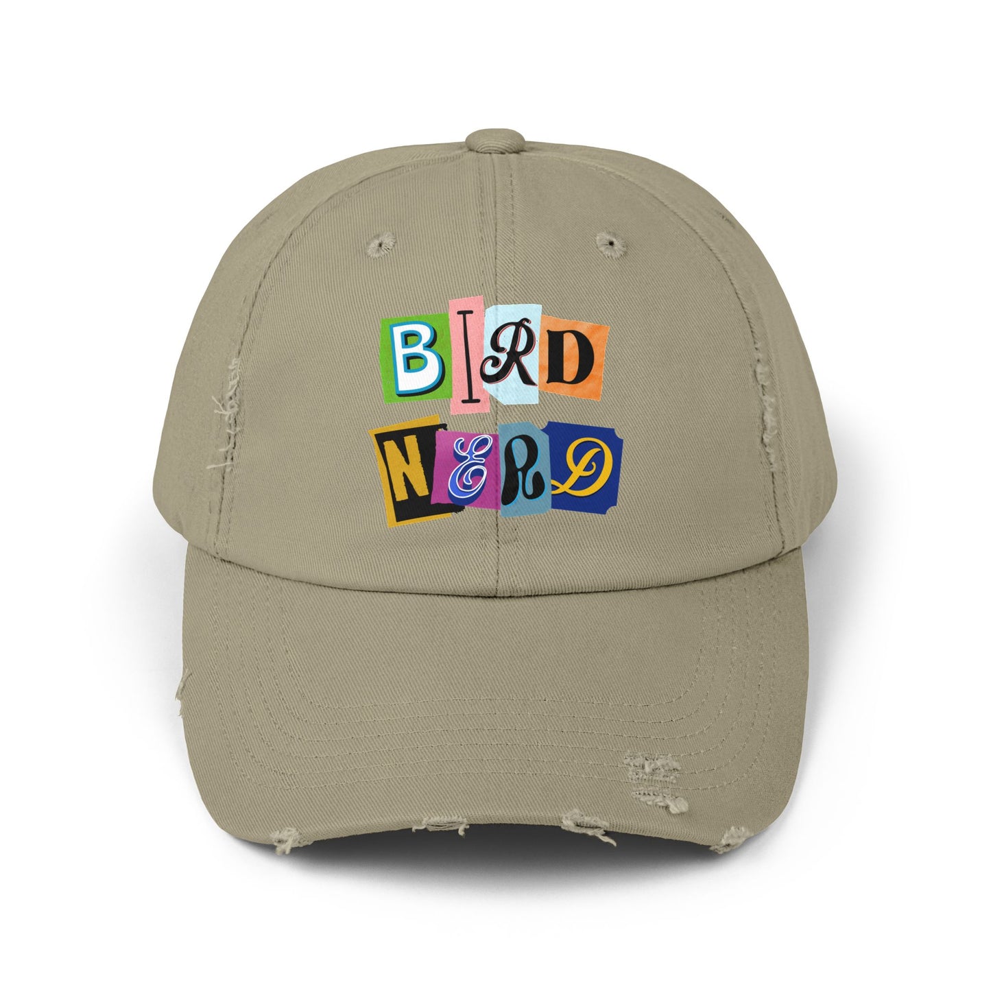 Bird Nerd Playful Unisex Distressed Cap - Perfect for Bird Lovers & Nerds