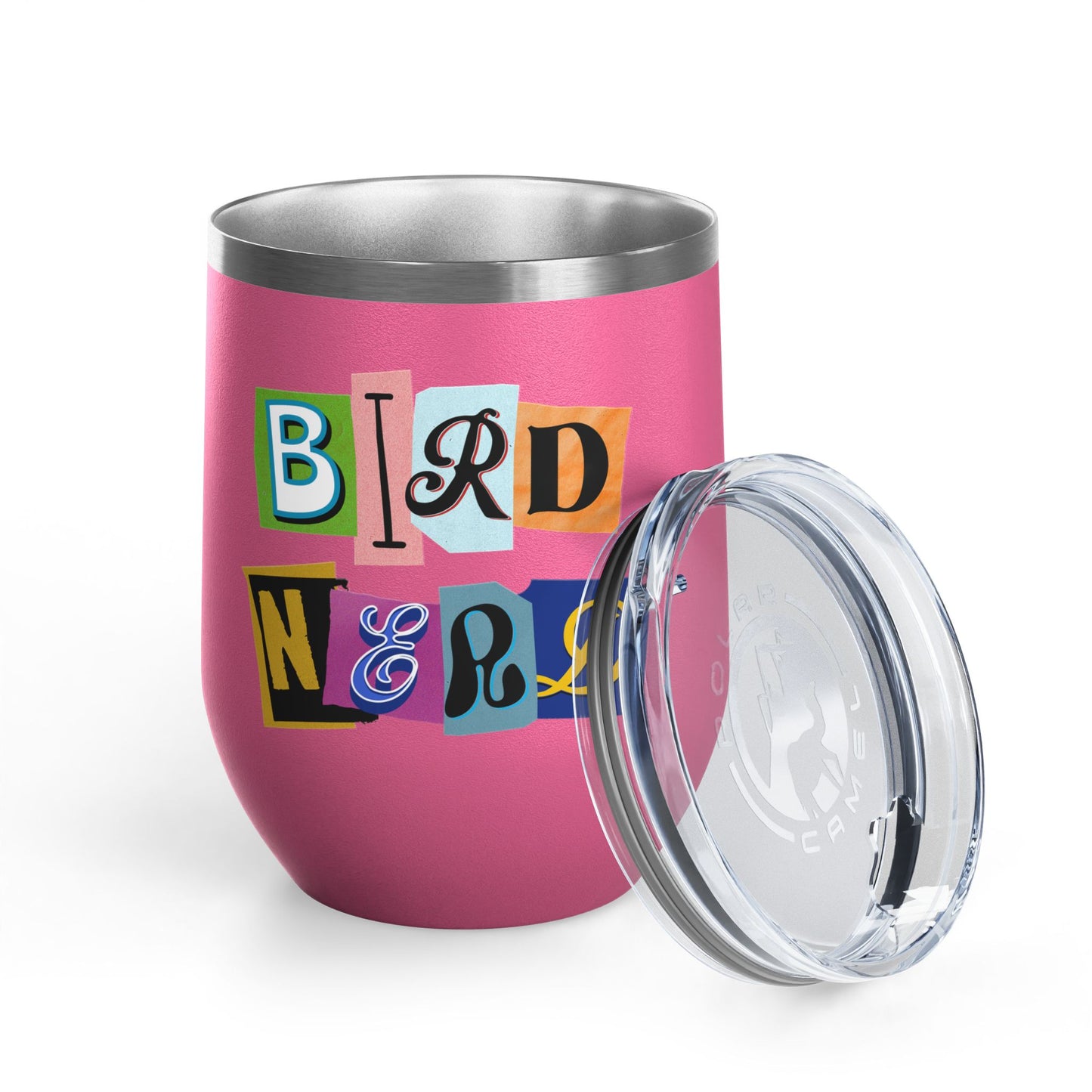 Bird Nerd Wine Tumbler - 12oz Insulated Stainless Steel Cup for Wine Lovers