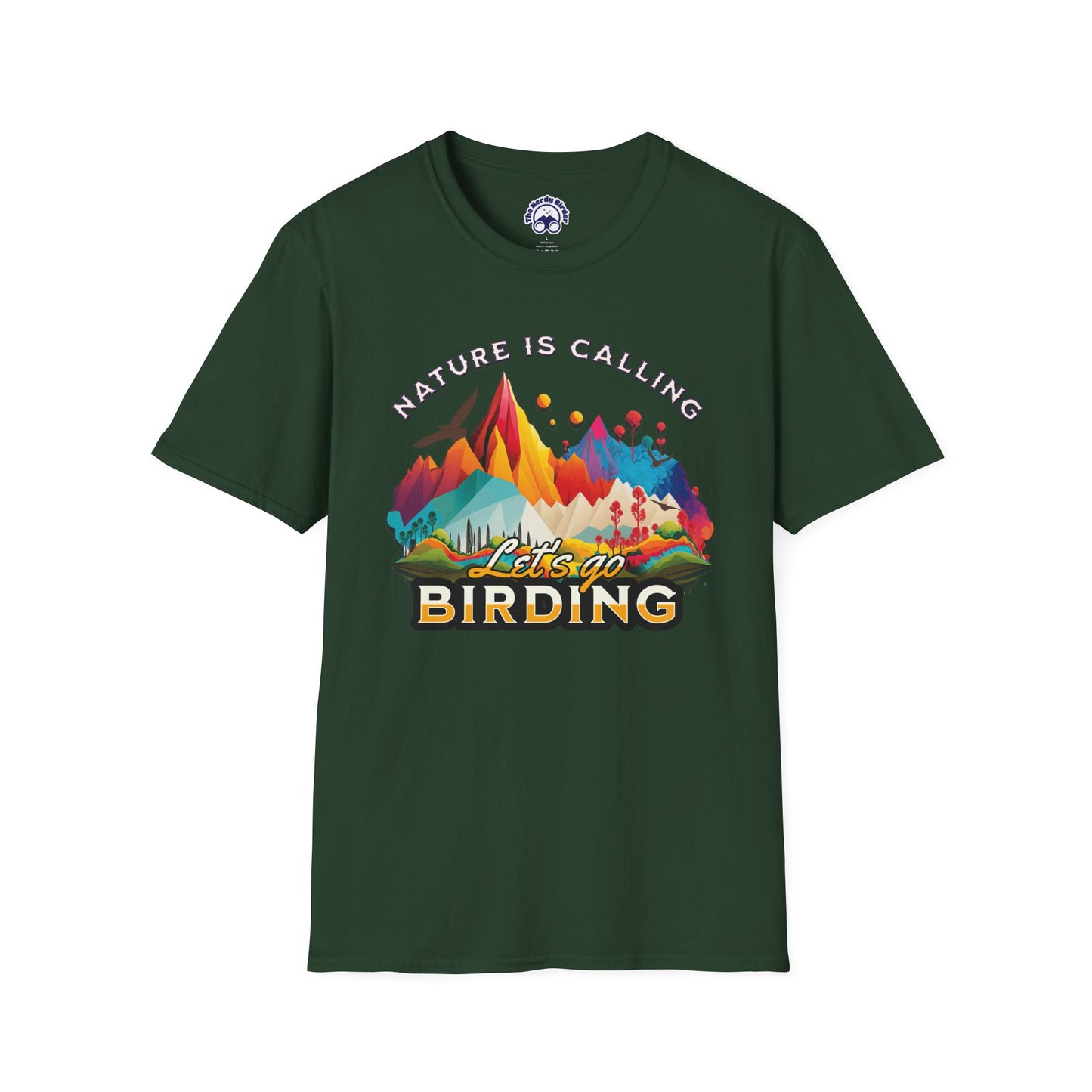 Nature Is Calling Birding Unisex Softstyle T-Shirt