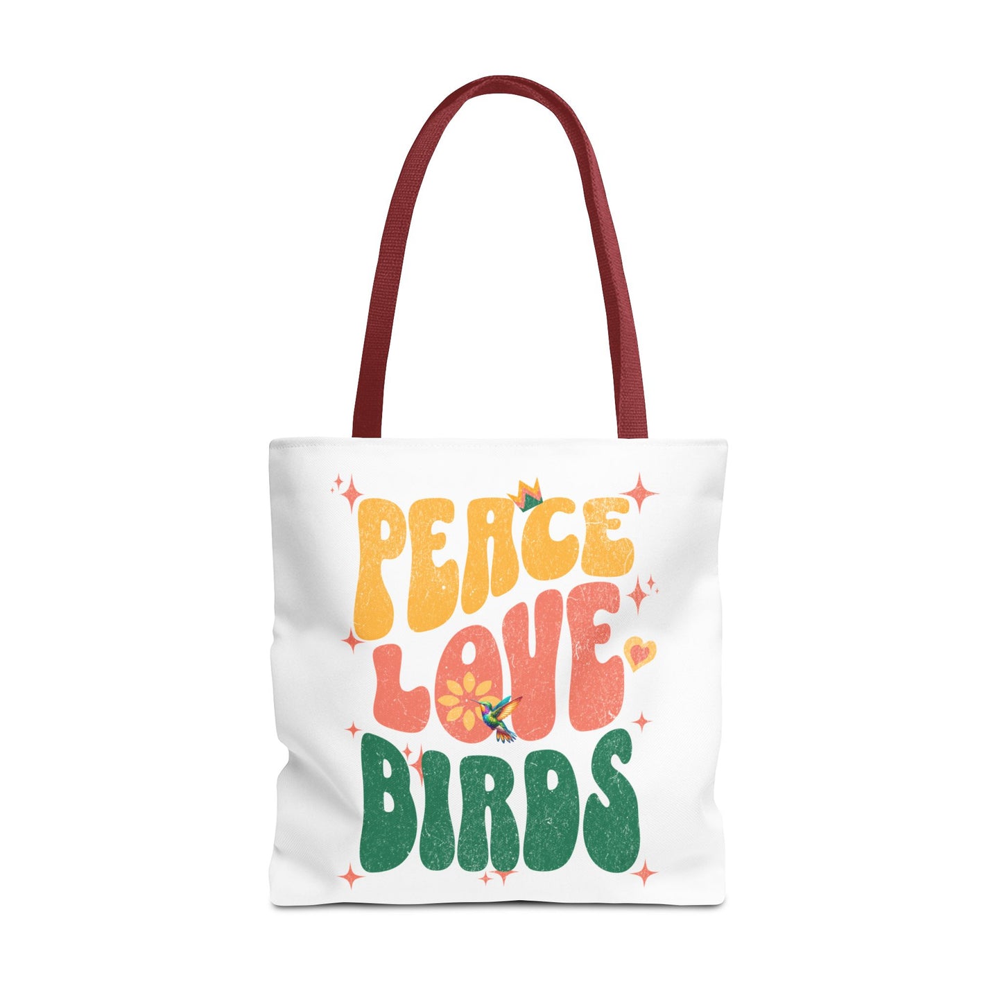 Peace Love Birds Tote Bag – Eco-Friendly Canvas Bag for Nature Lovers