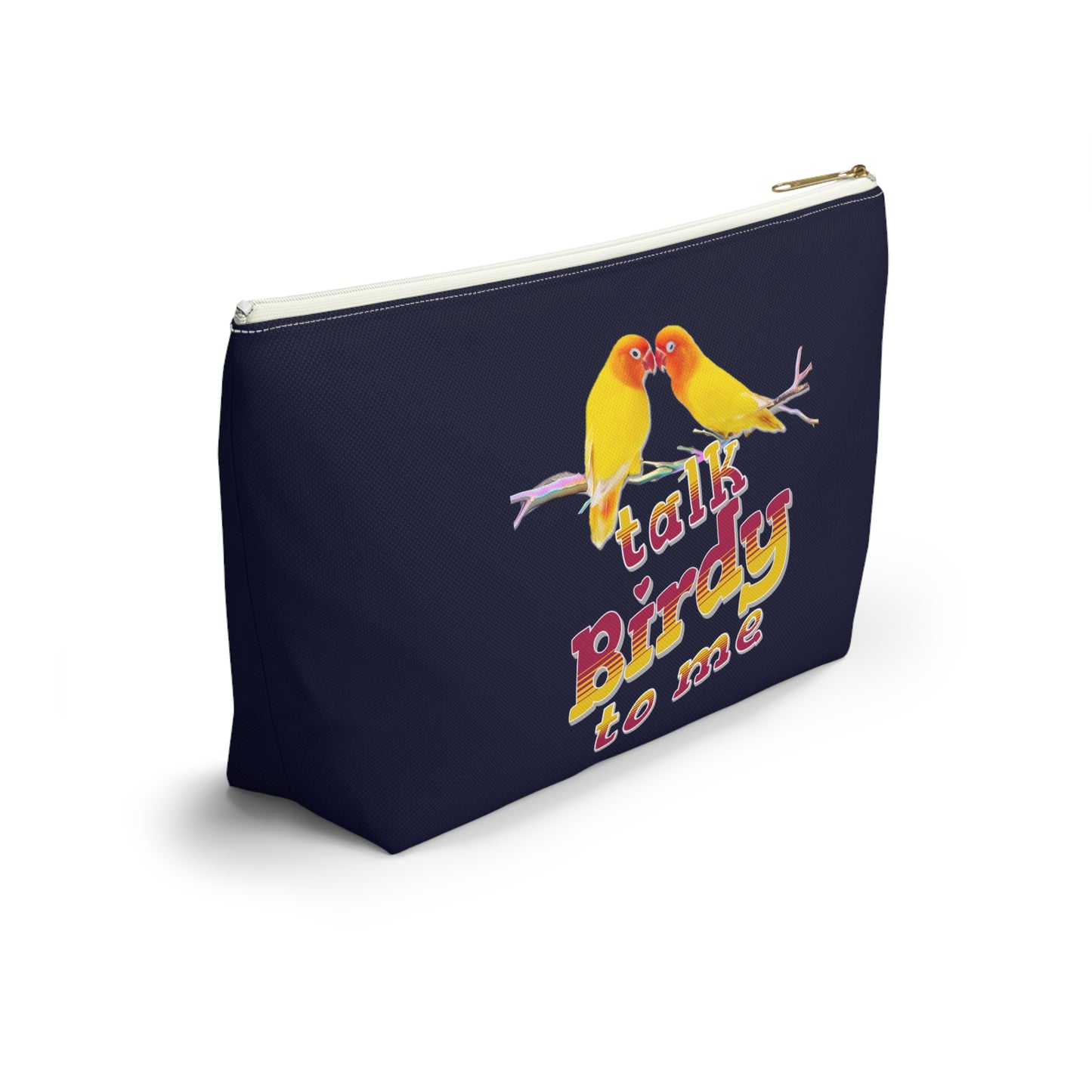 Talk Birdy to Me Vibrant Accessory Pouch - Colorful Bird Design