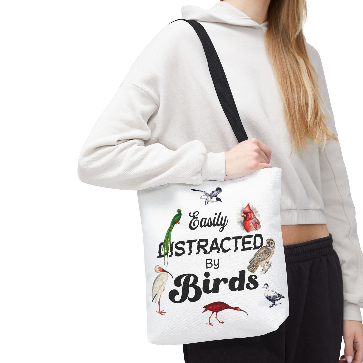 Easily Distracted By Birds Tote Bag – Perfect for Bird Lovers & Nature Enthusiasts