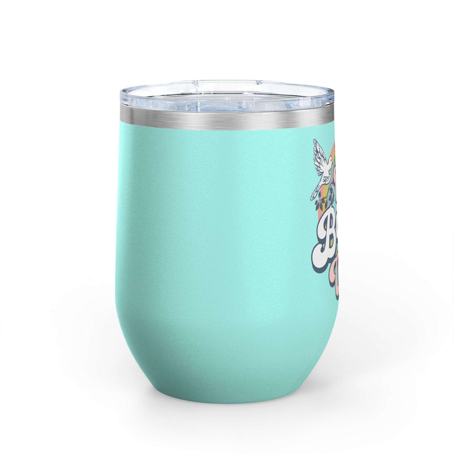 Cool Birder Vibes Wine Tumbler - 12oz Insulated Drinkware for Nature Lovers