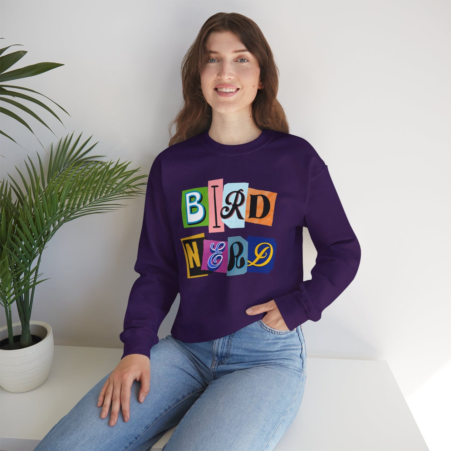 Bird Nerd Crewneck Sweatshirt - Fun Casual Wear for Bird Lovers