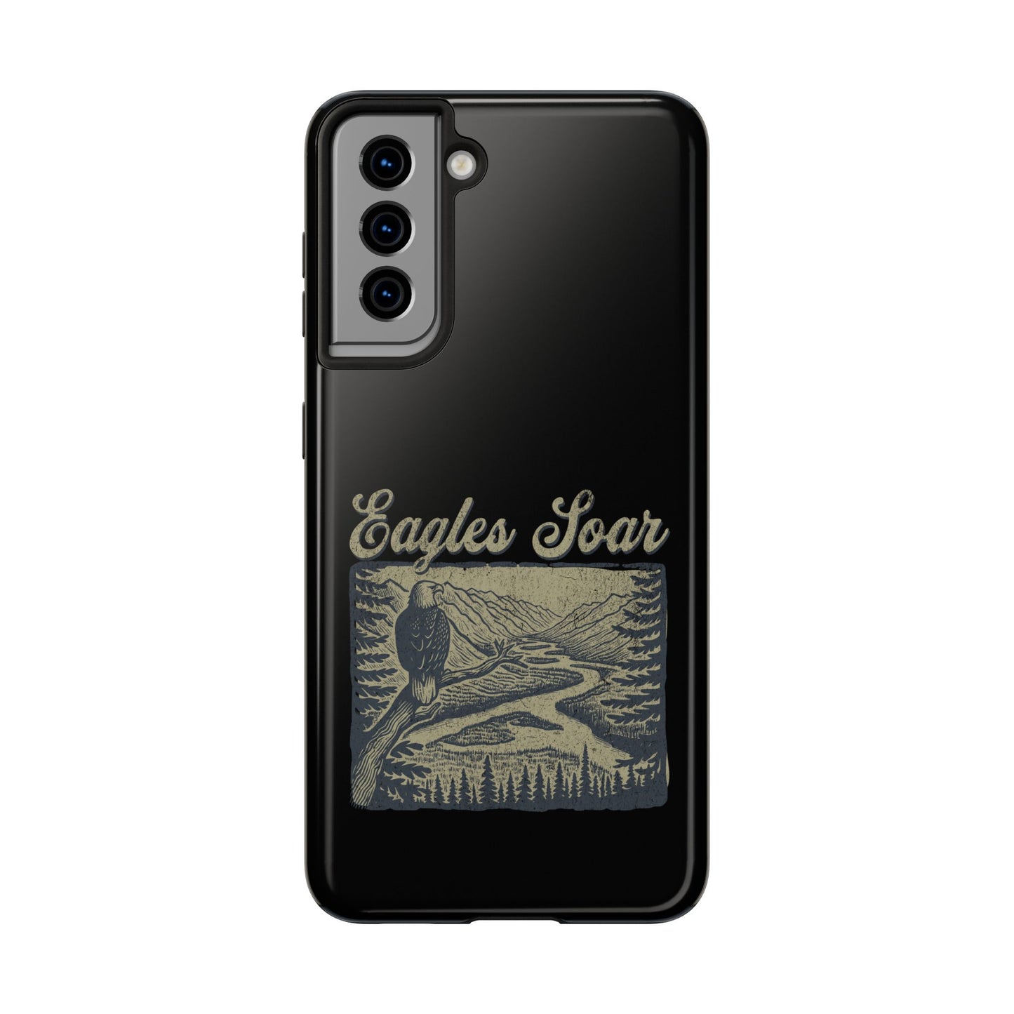 The Nerdy Birder - Eagles Soar Tough Phone Case, Nature Lover Gift, Hiking Accessory, Wildlife Enthusiast, Adventure Protection Case