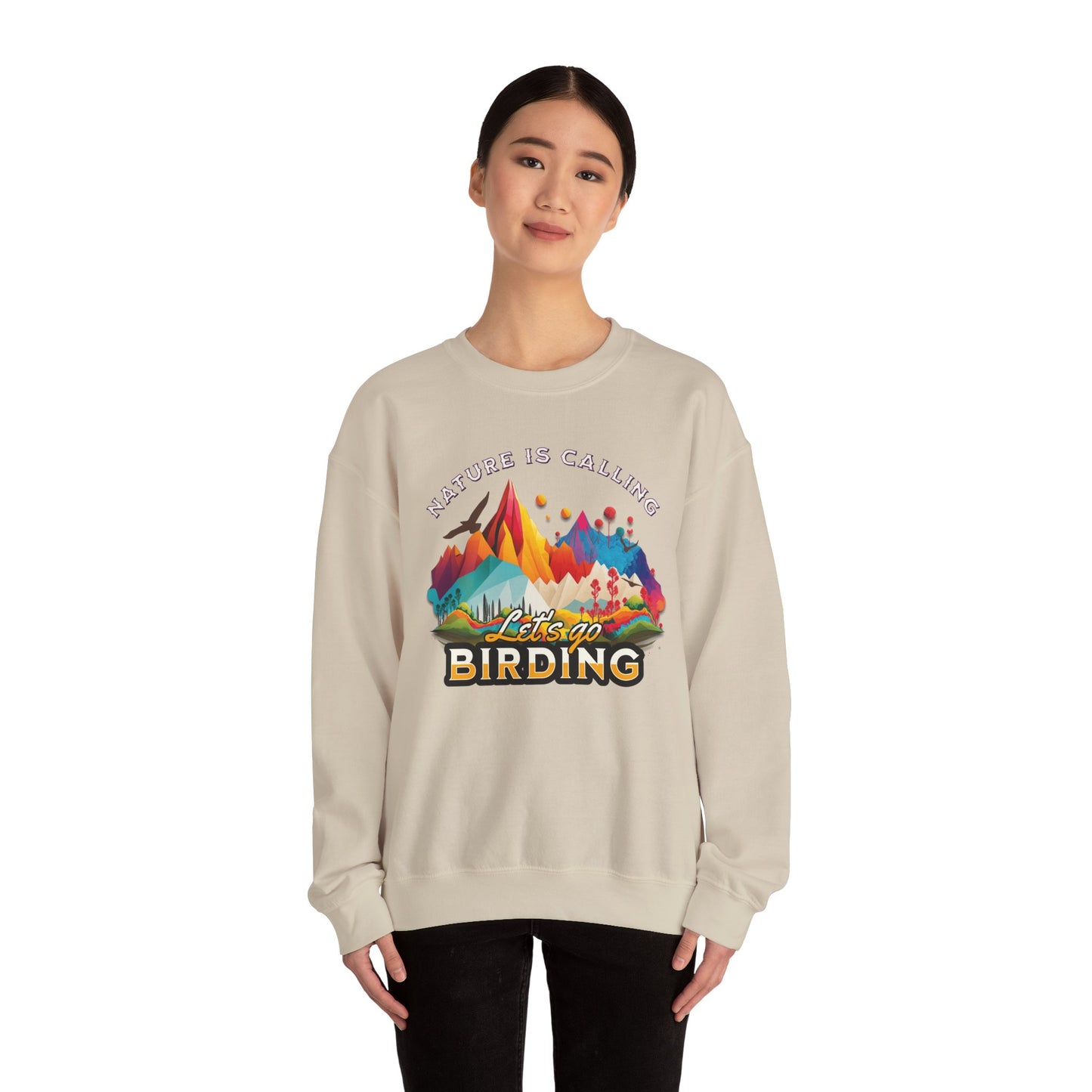 Nature is Calling Birding Sweatshirt | Unisex Heavy Blend™ Crewneck for Outdoor Lovers