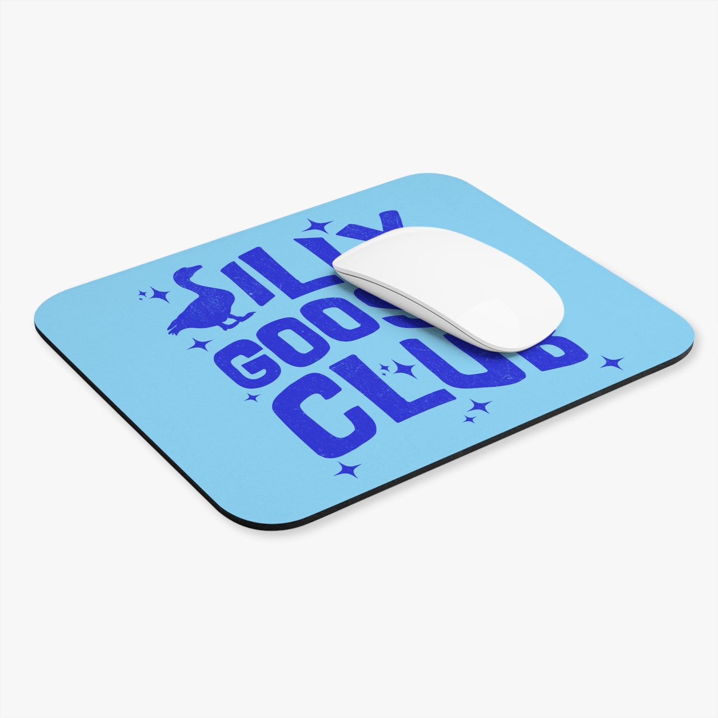 Silly Goose Club Mouse Pad, Fun Gaming Studio Accessory, Office Desk Decor, Quirky Gift for Friends, Cute Animal Lover Gift