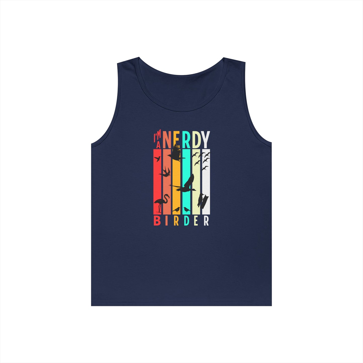 I'm A Nerdy Birder Tank Top, Gift for Bird Lovers, Unisex Summer Wear, Nature Lover's Apparel, Fun Casual Tank