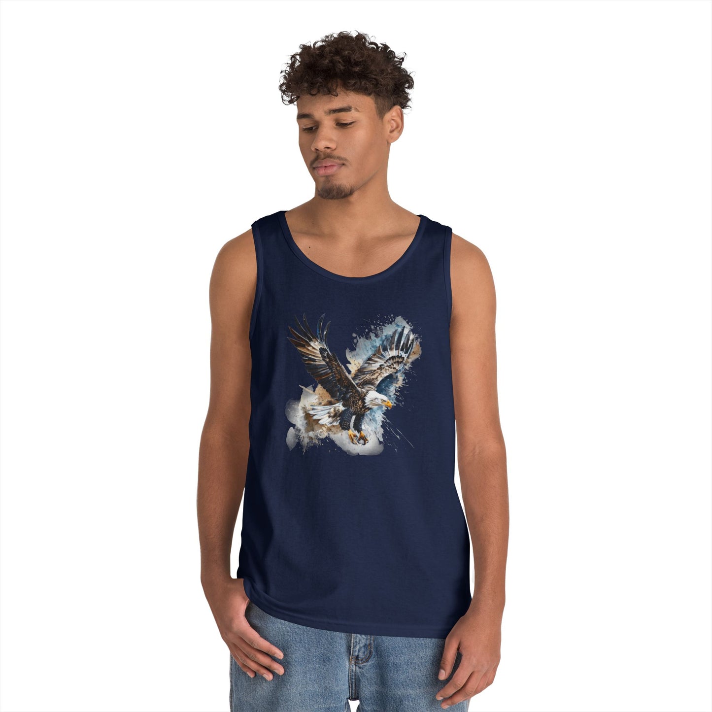 Eagle Graphic Unisex Heavy Cotton Tank Top – Outdoor Adventure Wear