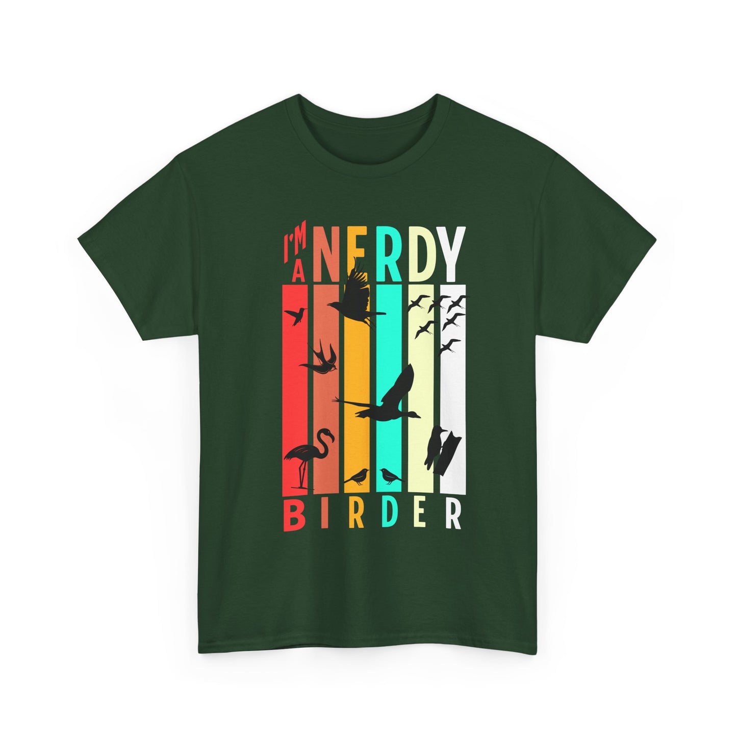 I'm a Nerdy Birder Unisex Heavy Cotton Tee - Perfect Gift for Bird Lovers & Nature Enthusiasts
