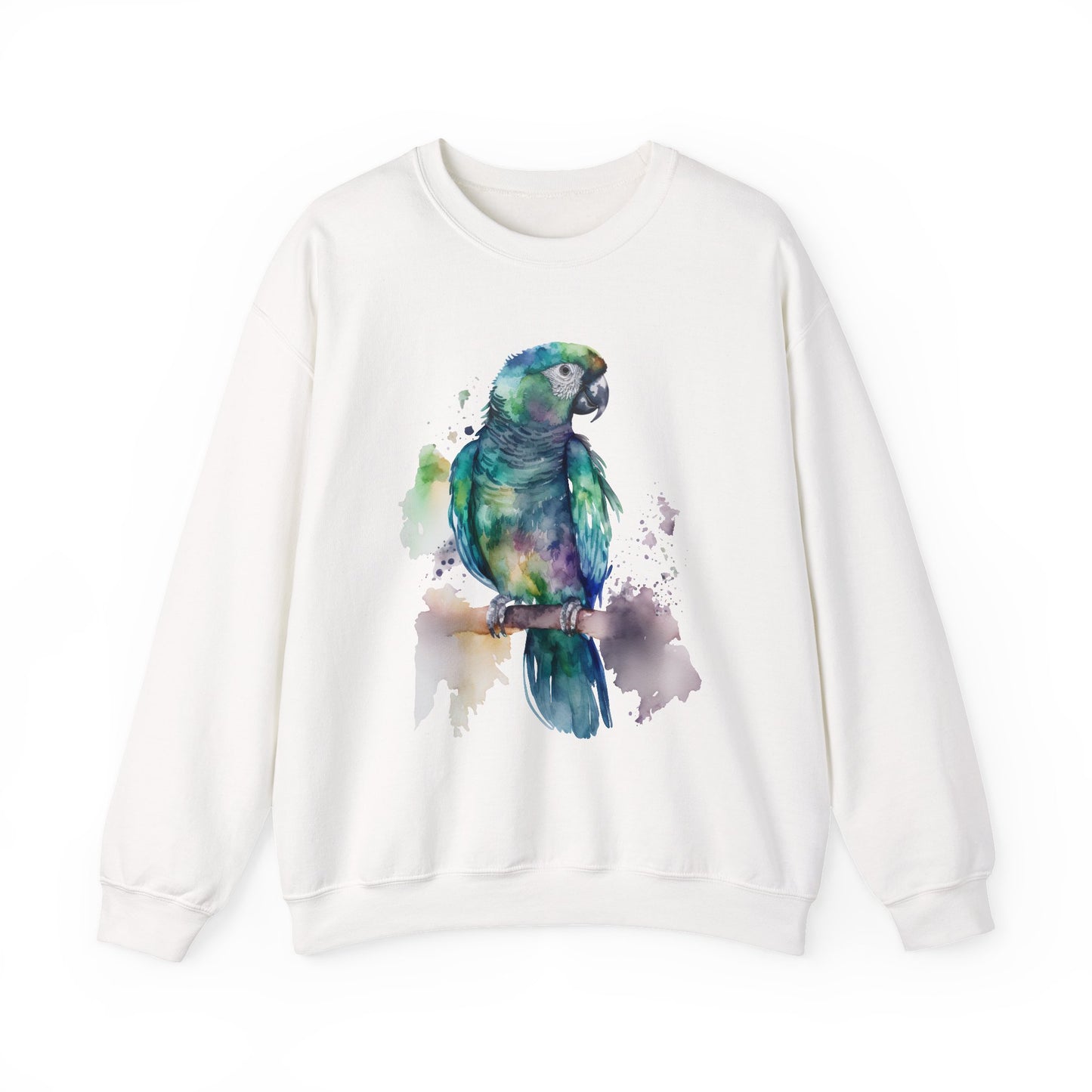 Colorful Parrot Art Unisex Crewneck Sweatshirt - Nature Lover Gift