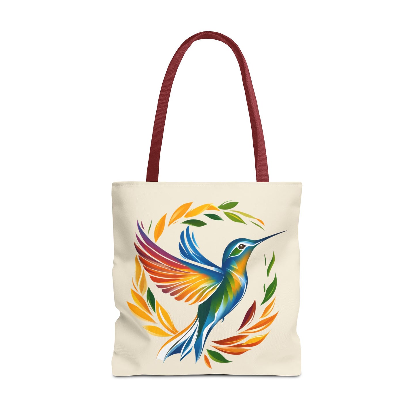 Hummingbird Rainbow Tote Bag - Natural color