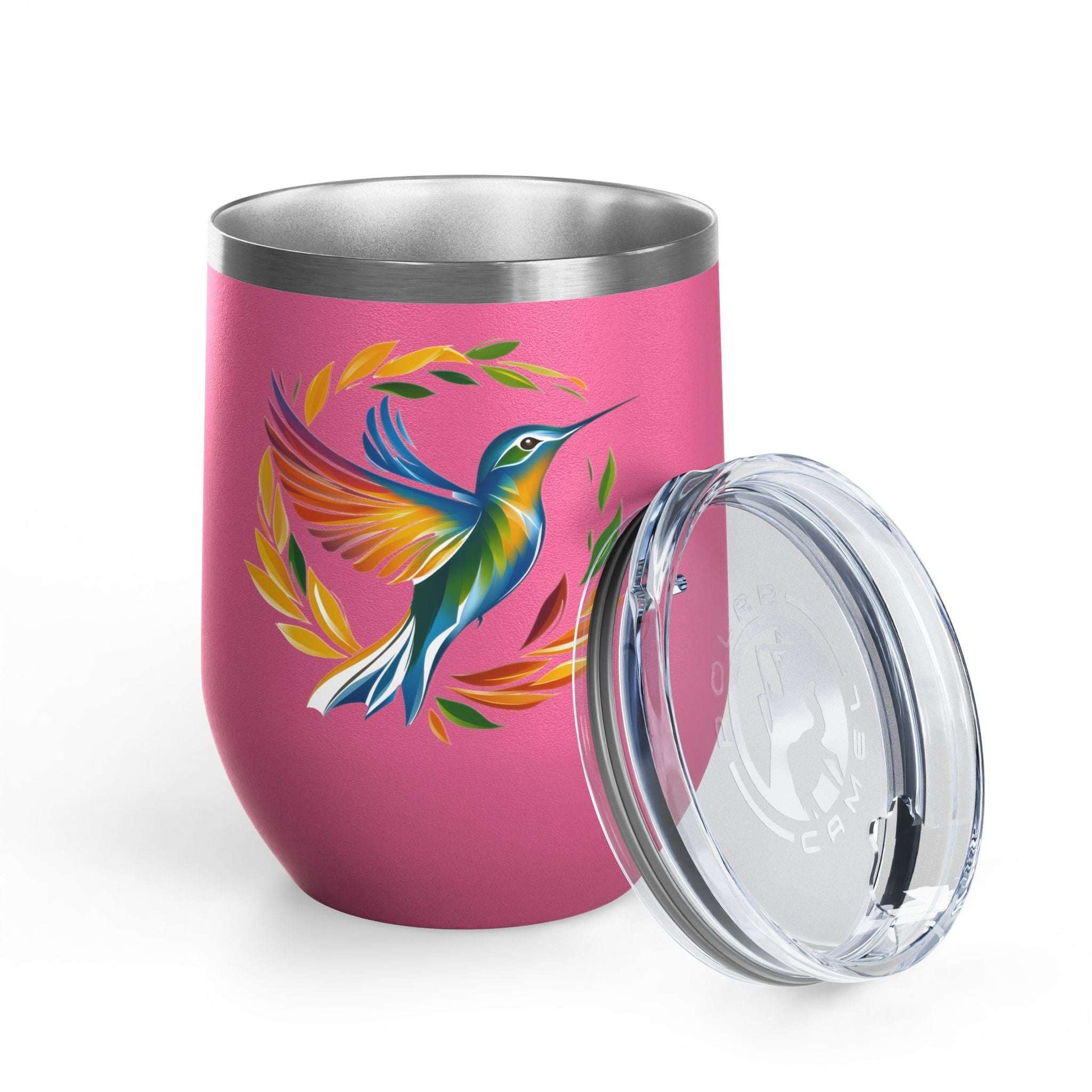Hummingbird Rainbow Wine Tumbler- 12oz Insulated Cup
