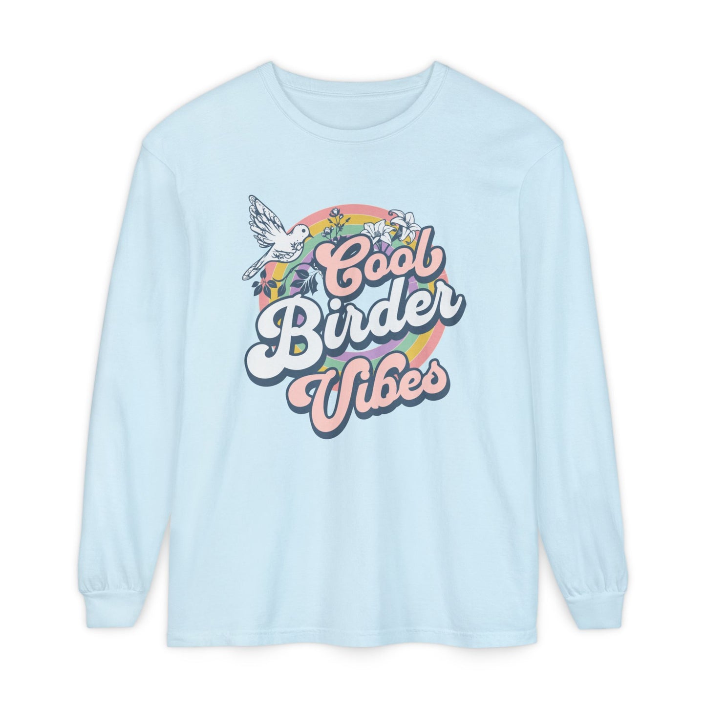Cool Birder Vibes Long Sleeve T-Shirt for Bird Lovers