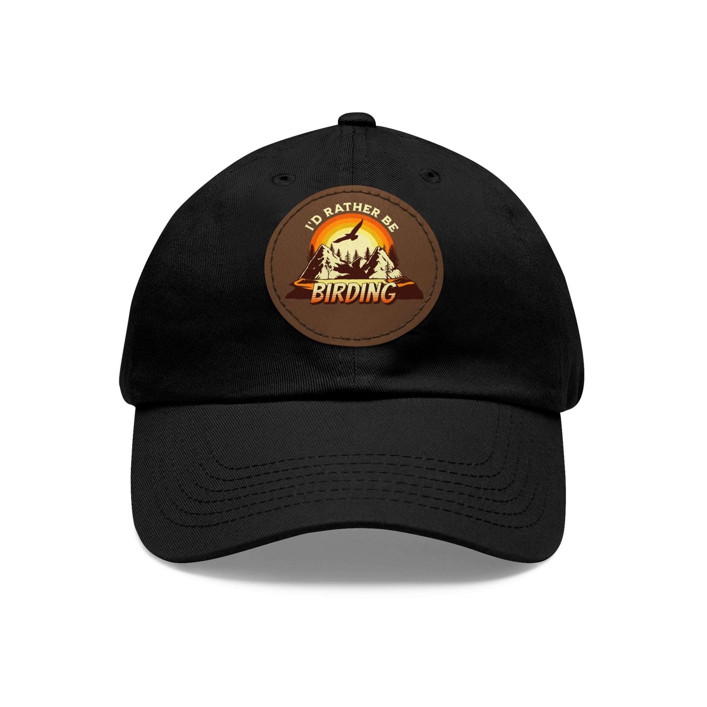 The Nerdy Birder - "I'd Rather be Birding" Dad Hat, Leather Patch Cap, Perfect Gift for Dads, Nature Lovers, Casual Style Cap, Summer Accessories