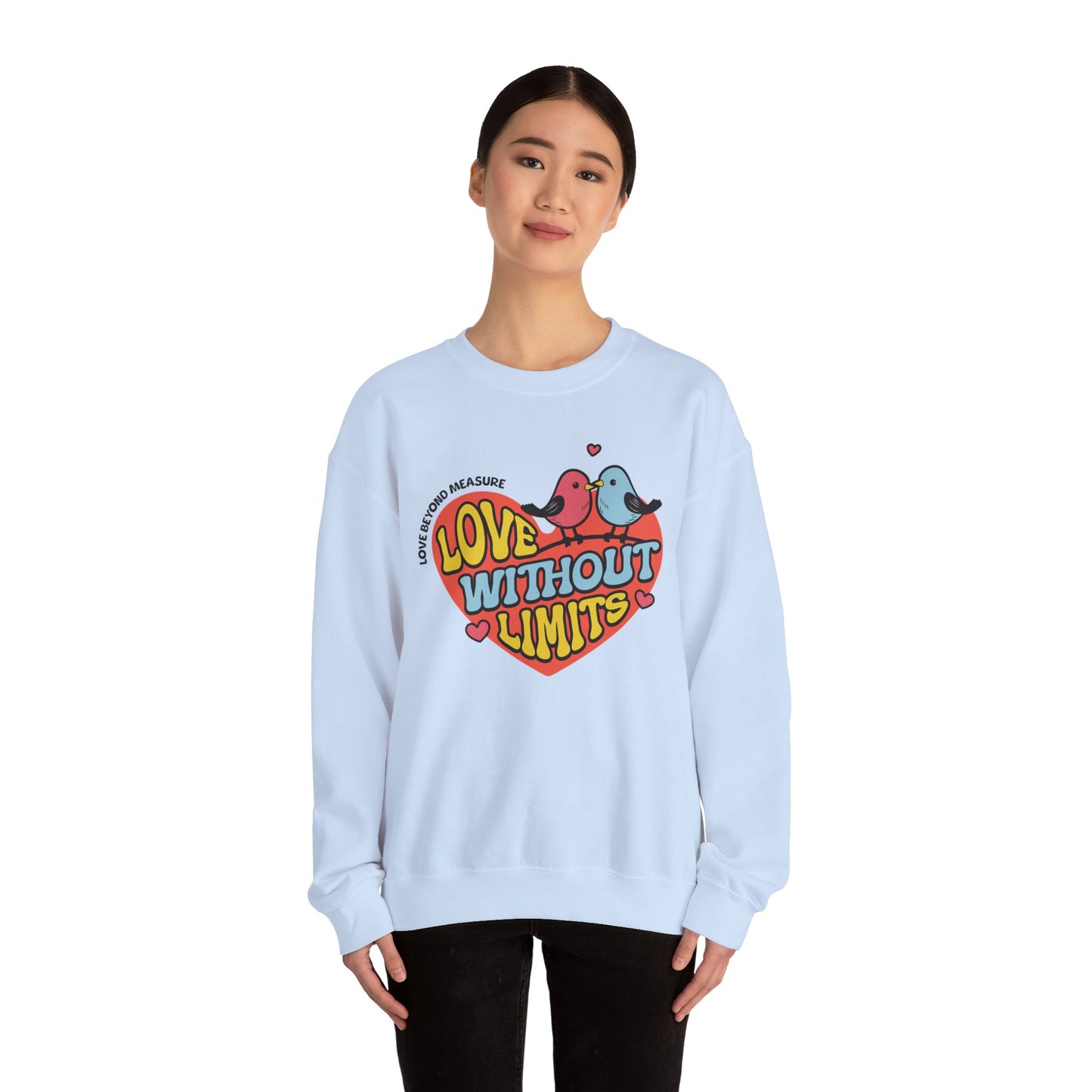 Love Without Limits Crewneck Sweatshirt | Unisex Heavy Blend™ | Cozy Gift for Couples