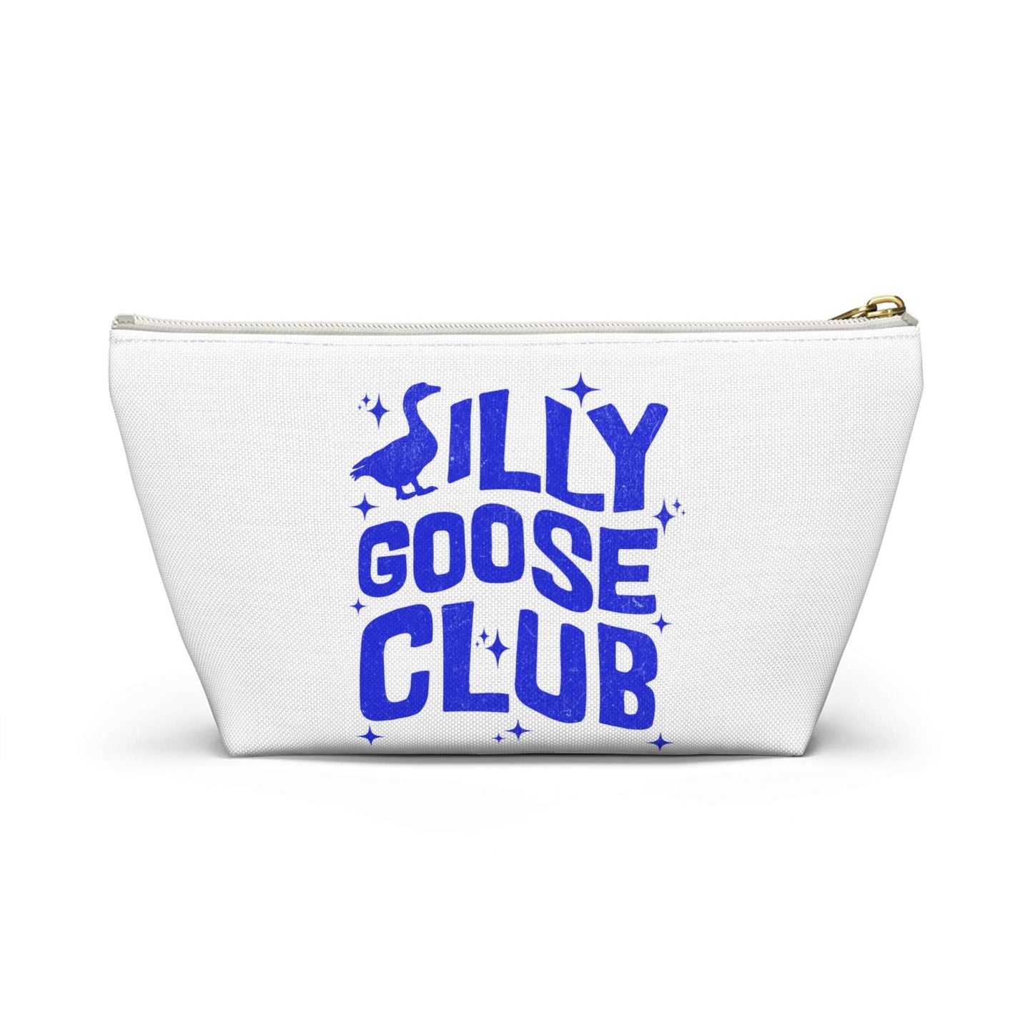 Silly Goose Club Accessory Pouch | Fun Makeup Bag | Travel Organizer | Gift for Friends | Cute Storage Solution | Quirky T-bottom Bag