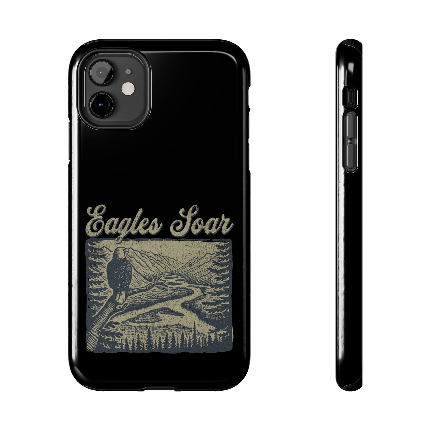 The Nerdy Birder - Eagles Soar Tough Phone Case, Nature Lover Gift, Hiking Accessory, Wildlife Enthusiast, Adventure Protection Case