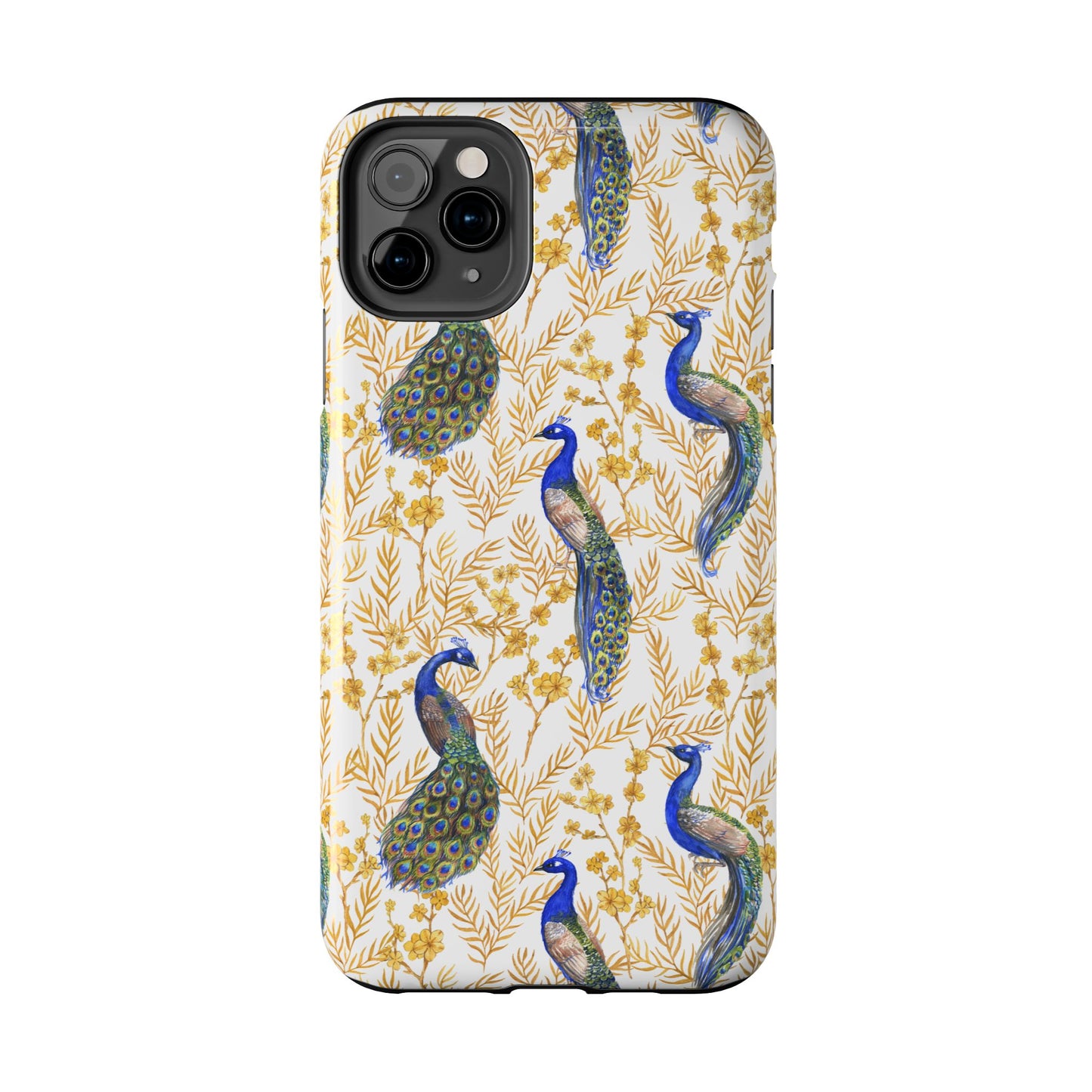 Elegant Peacock Tough Phone Case - Stylish Protection for Nature Lovers
