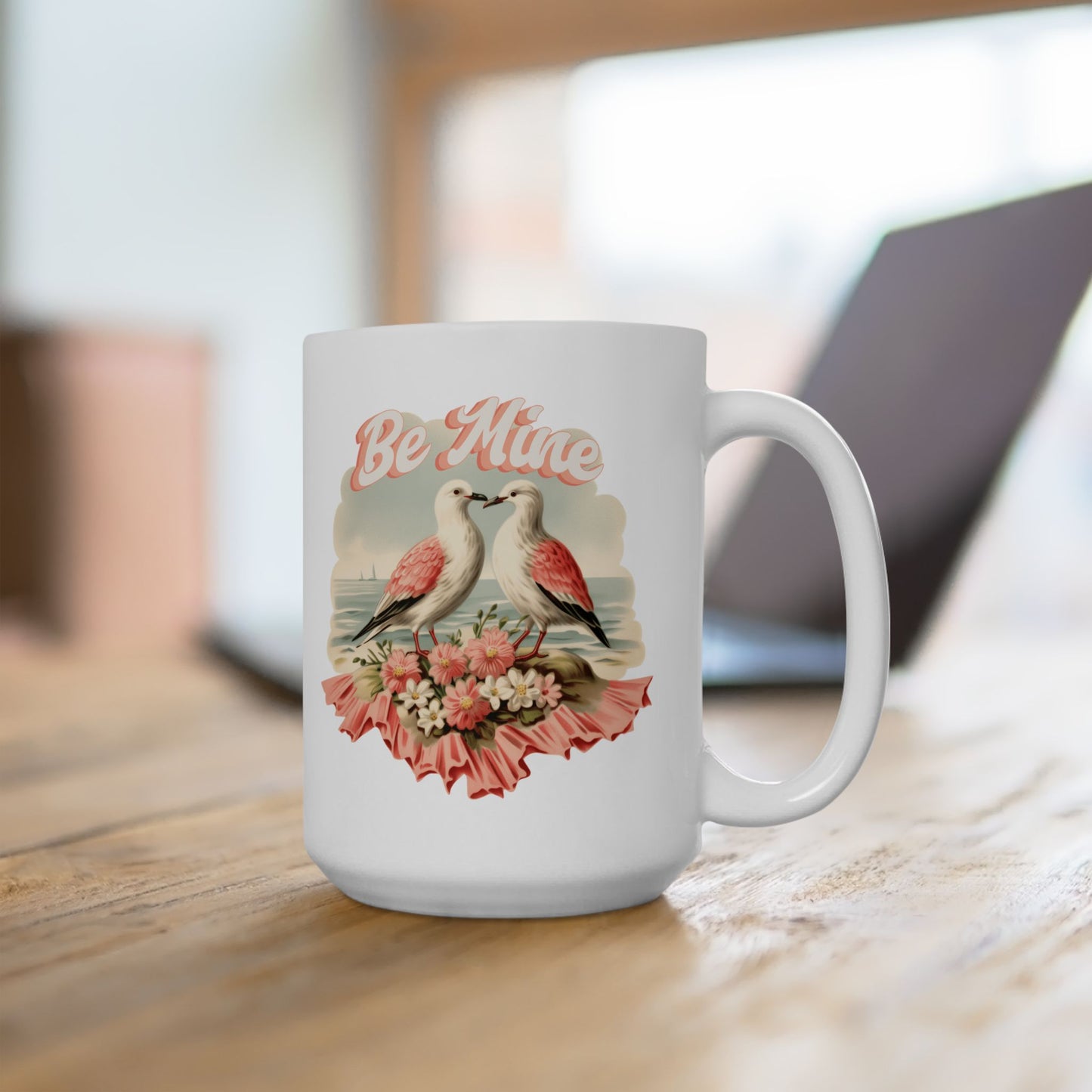 Vintage Inspired Ceramic Mug - Be Mine - Perfect Gift for Birding Love