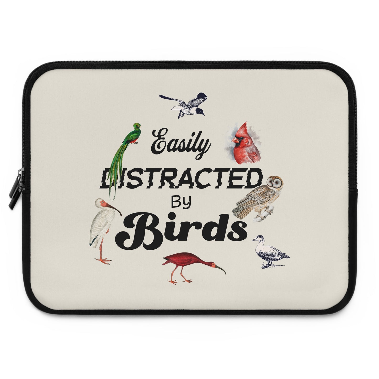 Easily Distracted by Birds Laptop Sleeve – Perfect for Bird Lovers and Nature Enthusiasts