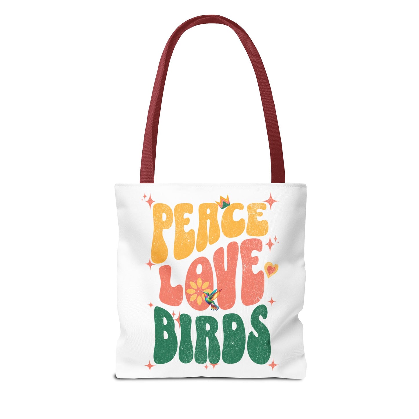 Peace Love Birds Tote Bag – Eco-Friendly Canvas Bag for Nature Lovers