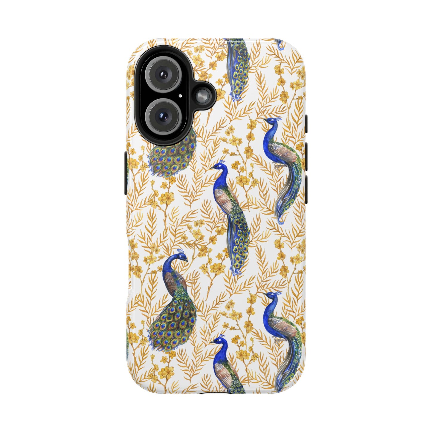 Elegant Peacock Tough Phone Case - Stylish Protection for Nature Lovers