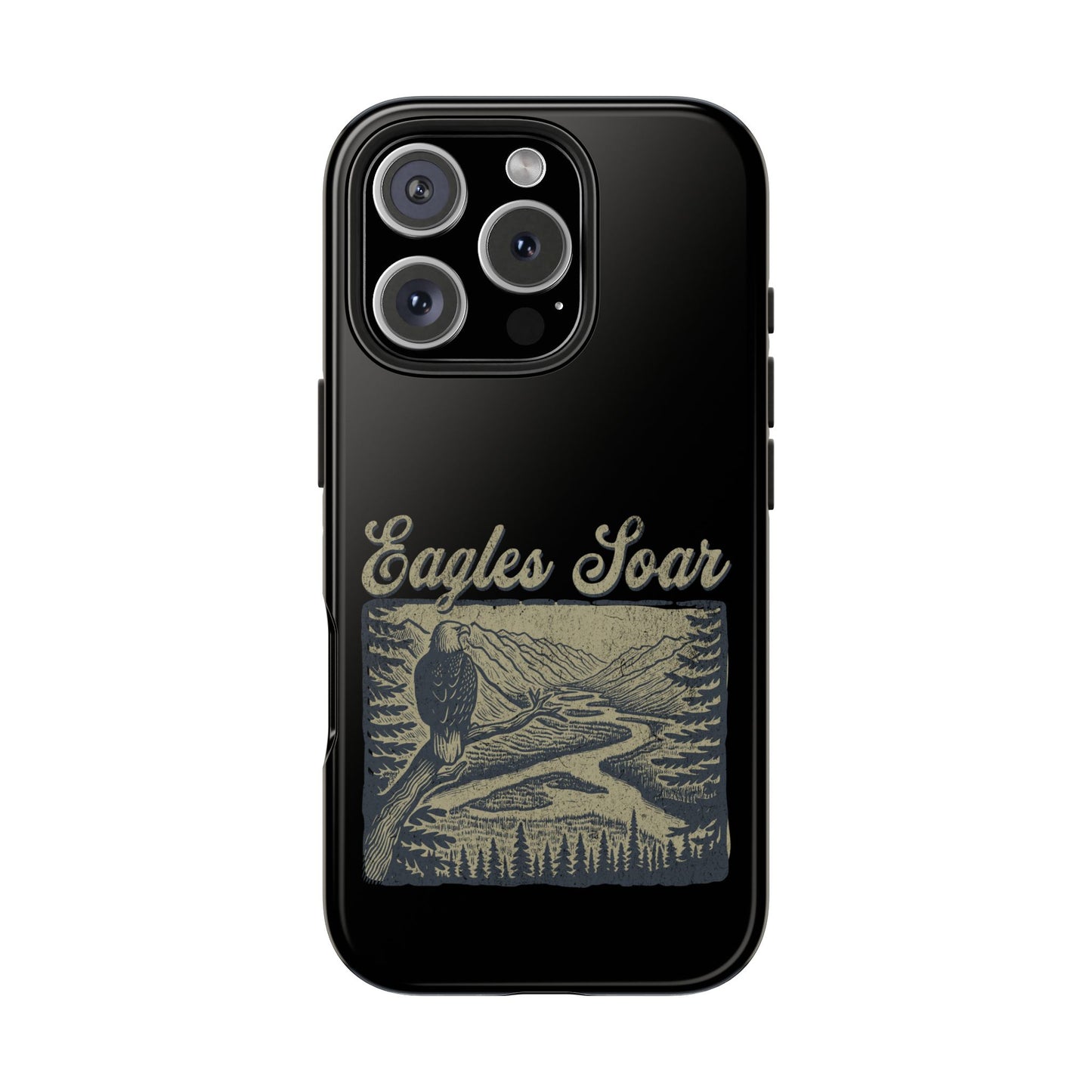 The Nerdy Birder - Eagles Soar Tough Phone Case, Nature Lover Gift, Hiking Accessory, Wildlife Enthusiast, Adventure Protection Case