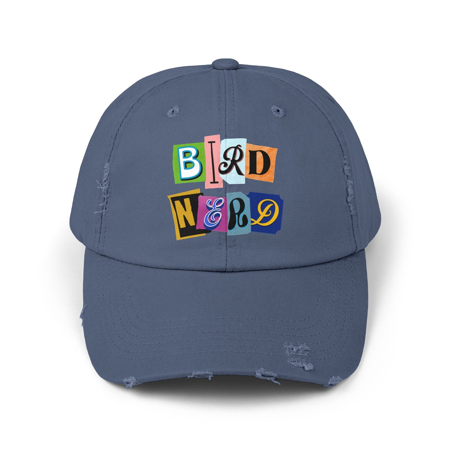 Bird Nerd Playful Unisex Distressed Cap - Perfect for Bird Lovers & Nerds