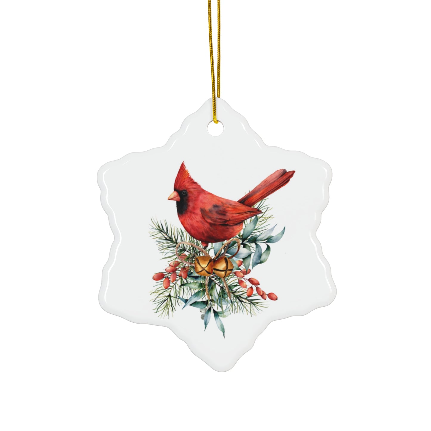 Holiday Cardinal Ceramic Ornament - Festive Decor for Christmas