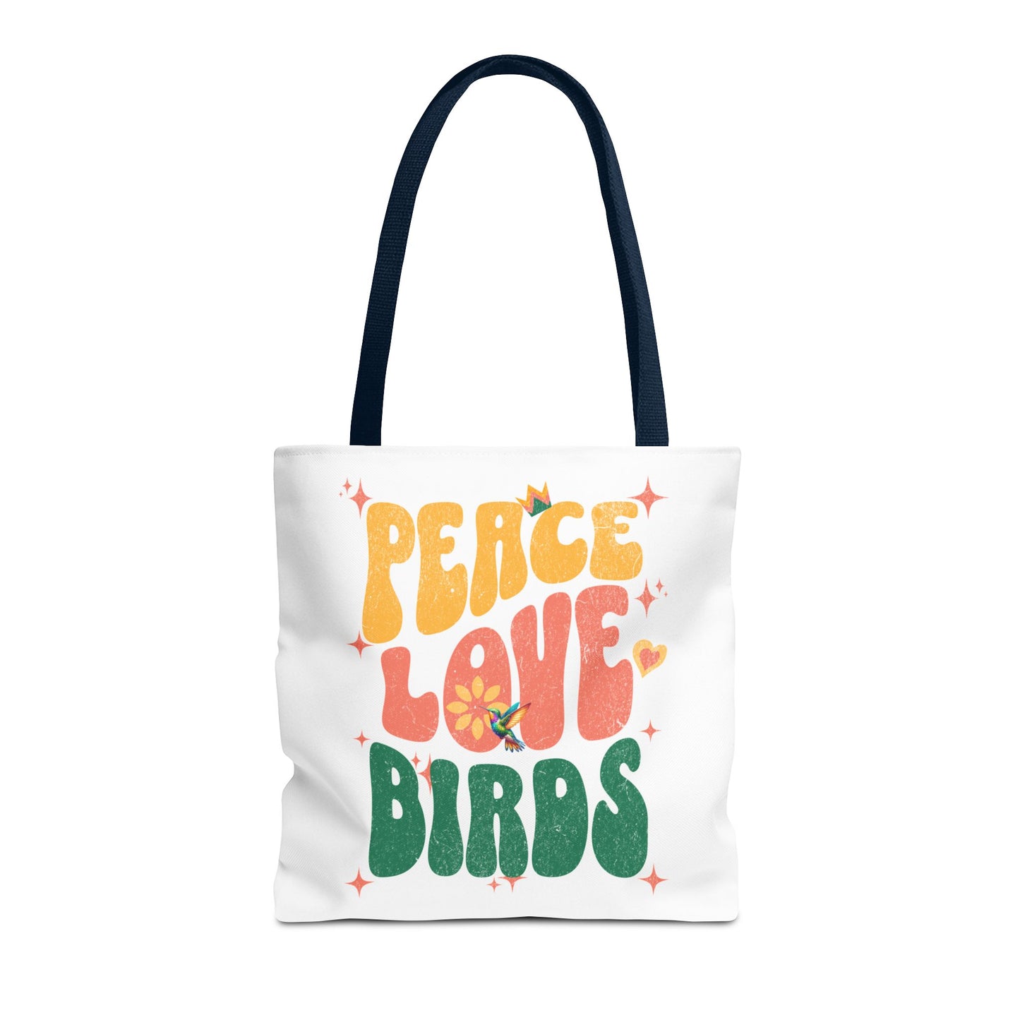 Peace Love Birds Tote Bag – Eco-Friendly Canvas Bag for Nature Lovers