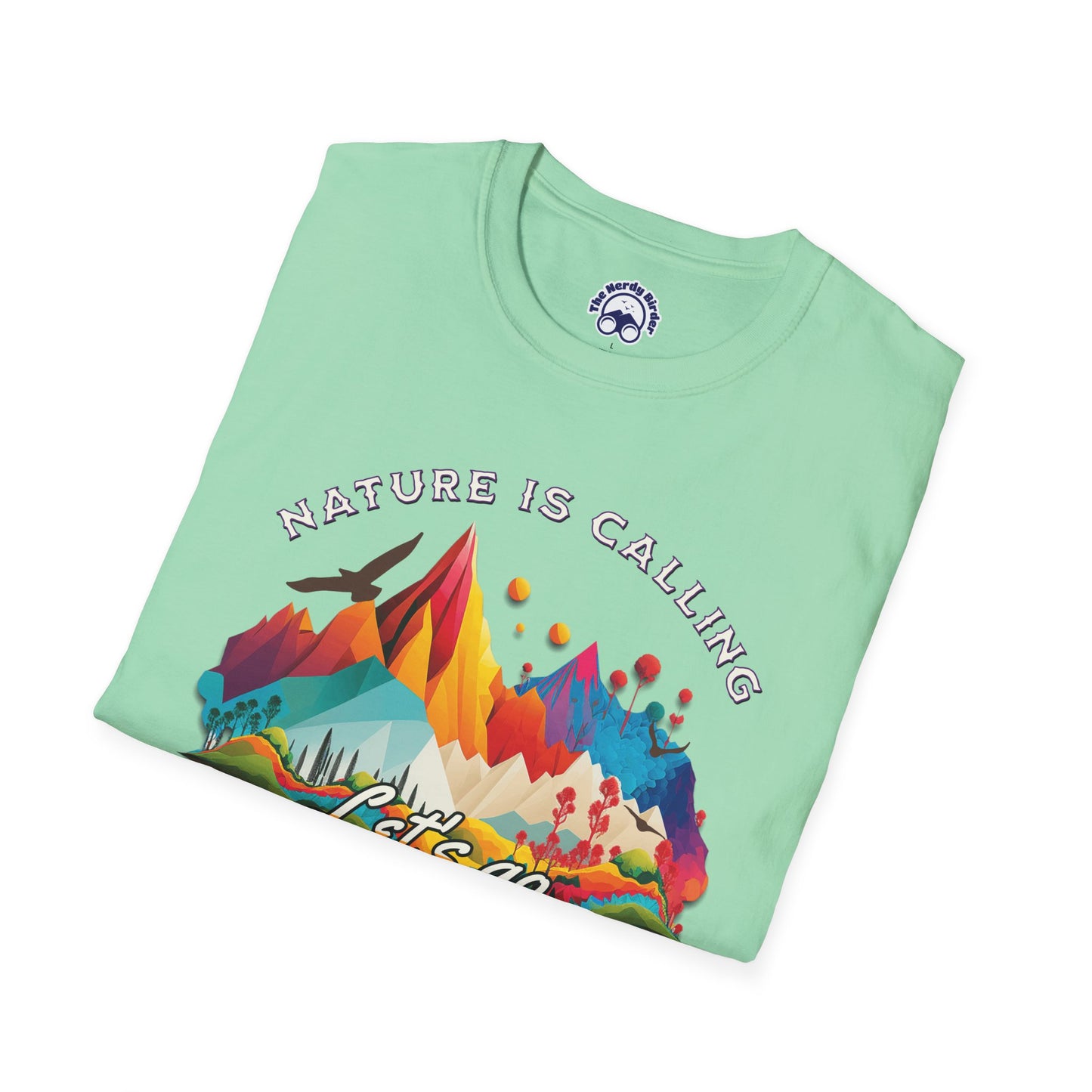 Nature Is Calling Birding Unisex Softstyle T-Shirt