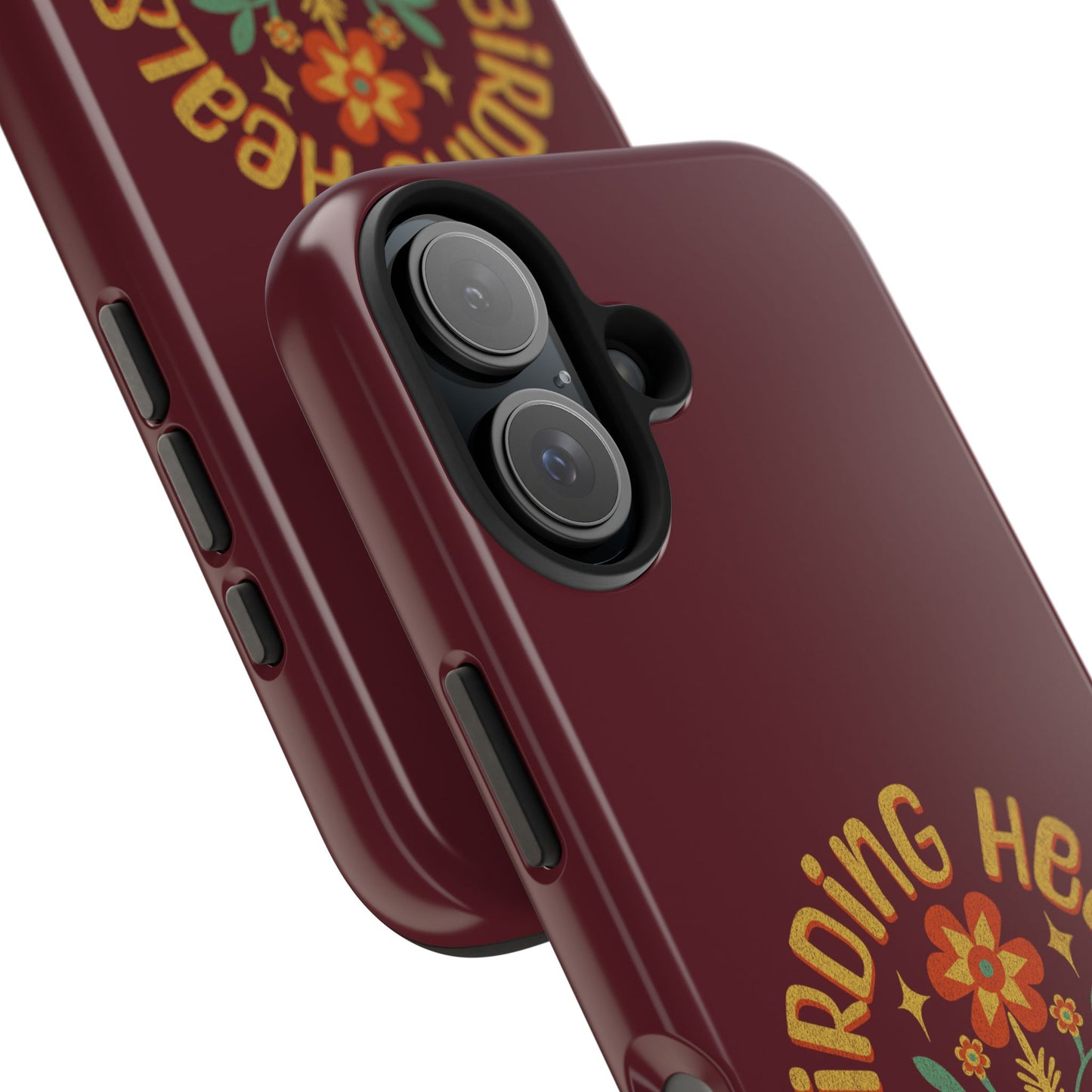 The Nerdy Birder - Birding Heals the Mind & Soul Design, Tough Secure Phone Covers for Bird Lovers, Artistic Gifts for Nature Enthusiasts