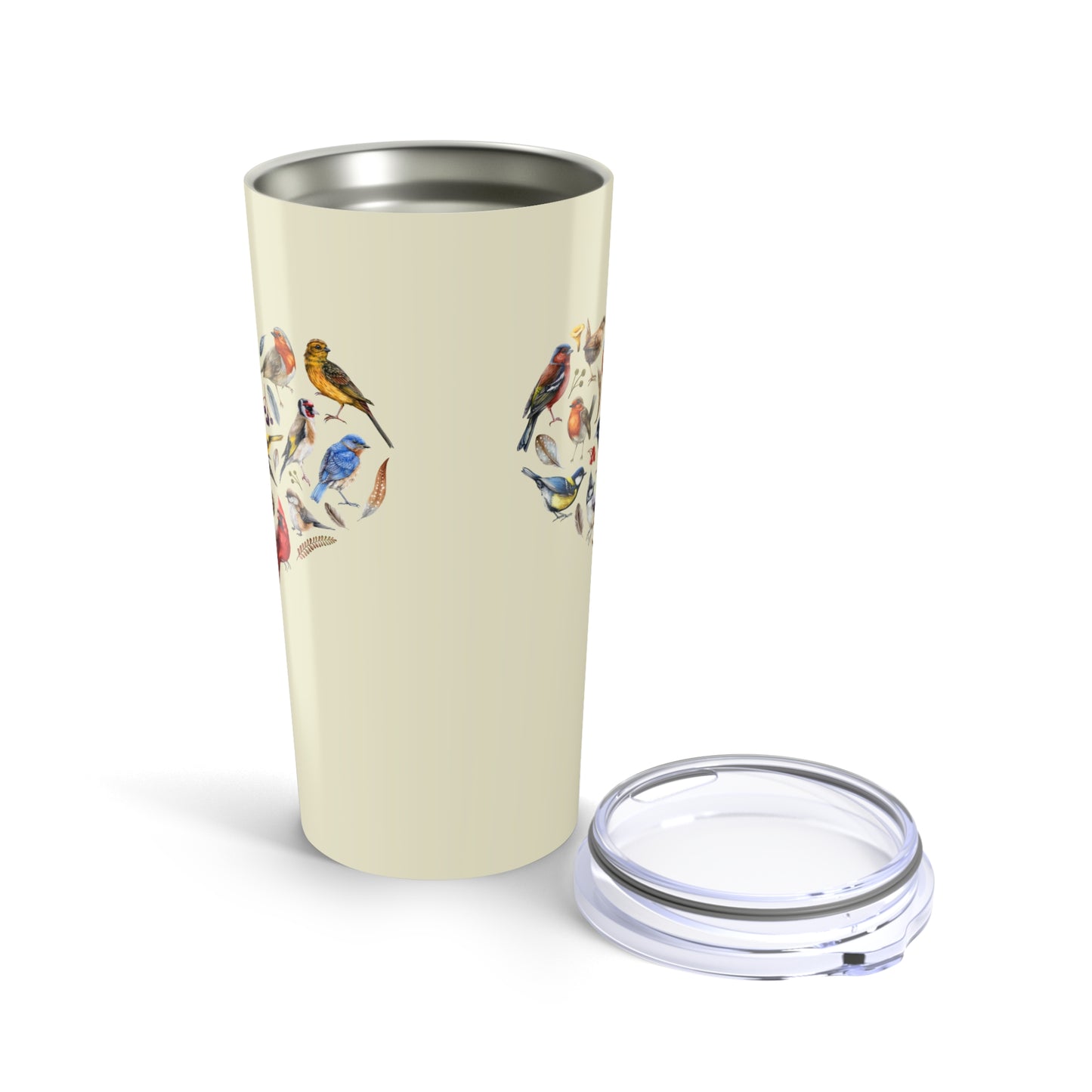 Bird Heart Tumbler 20oz - Perfect for Nature Lovers, Travel Mugs, Eco-Friendly Gifts, Home Decor, Birdwatching Essentials