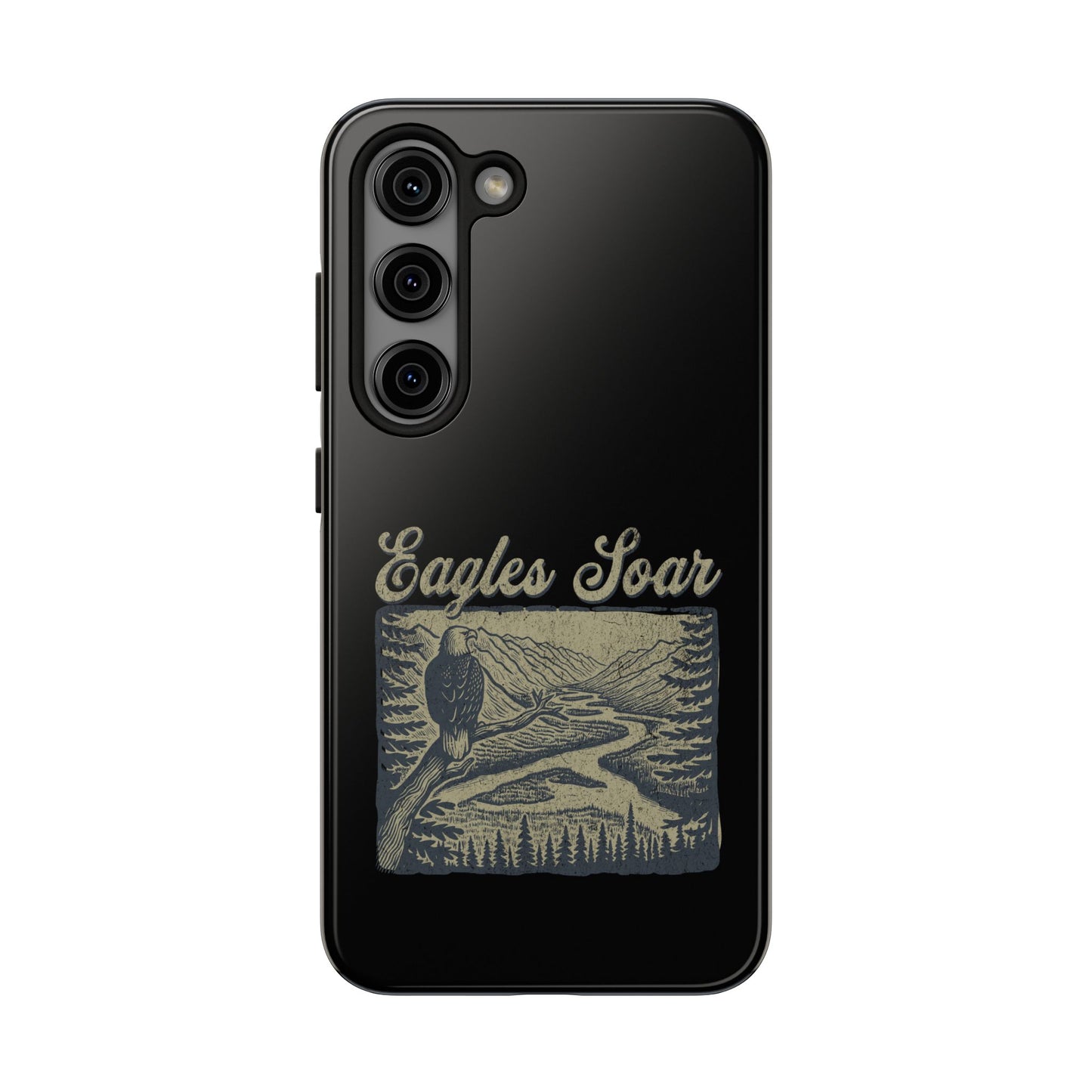 The Nerdy Birder - Eagles Soar Tough Phone Case, Nature Lover Gift, Hiking Accessory, Wildlife Enthusiast, Adventure Protection Case
