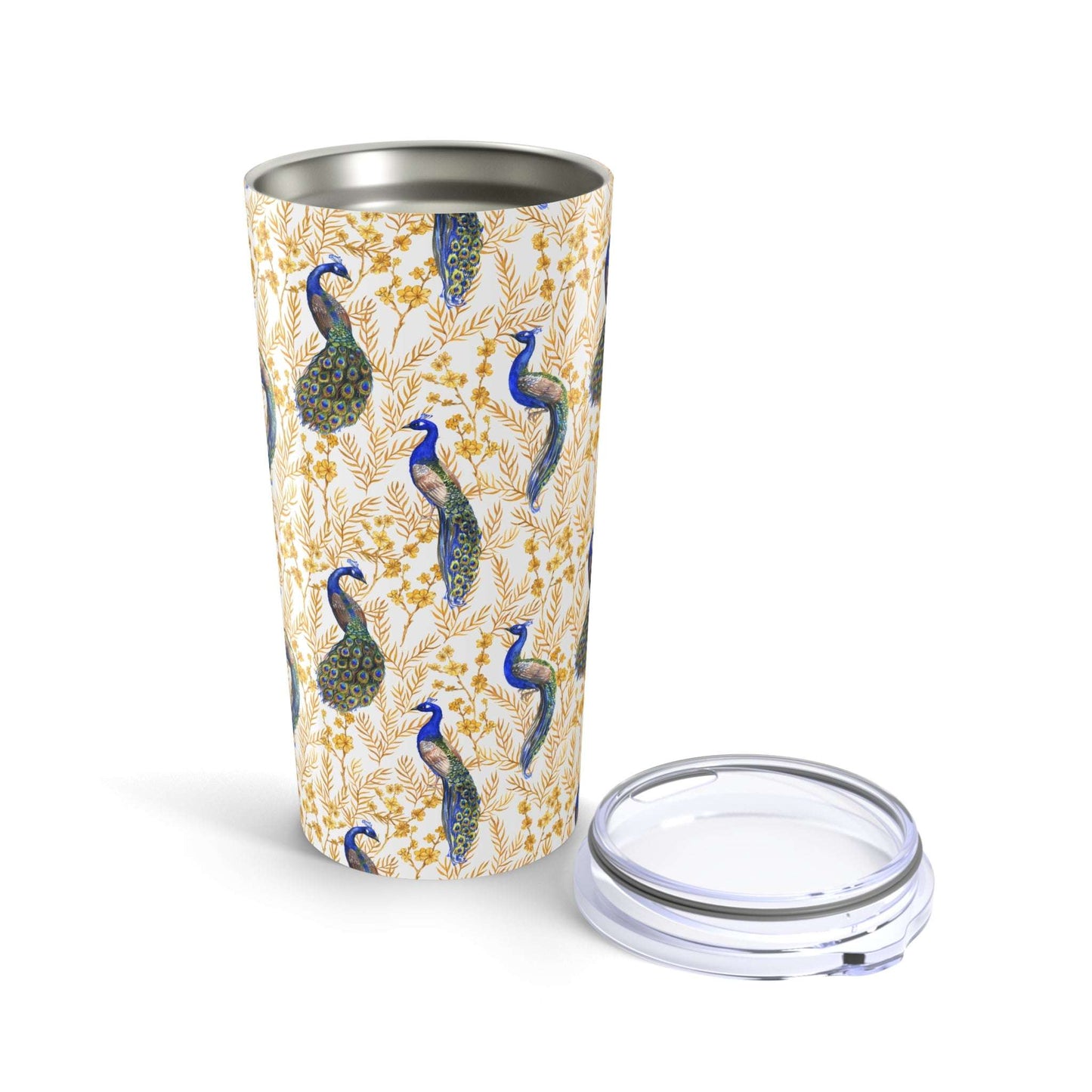 Elegant Peacock Pattern 20oz Tumbler - Perfect for Gifting and Everyday Use
