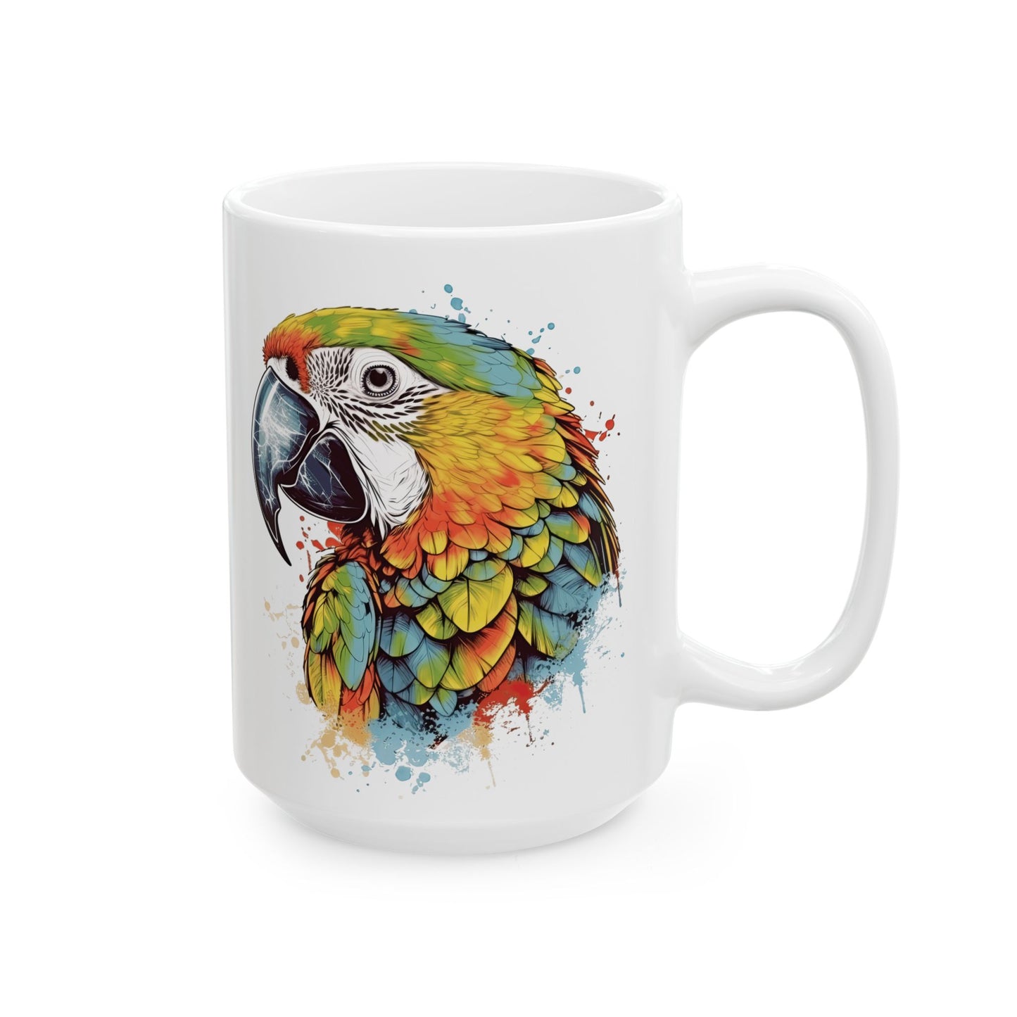 Vibrant Parrot Ceramic Mug - Colorful Bird Design