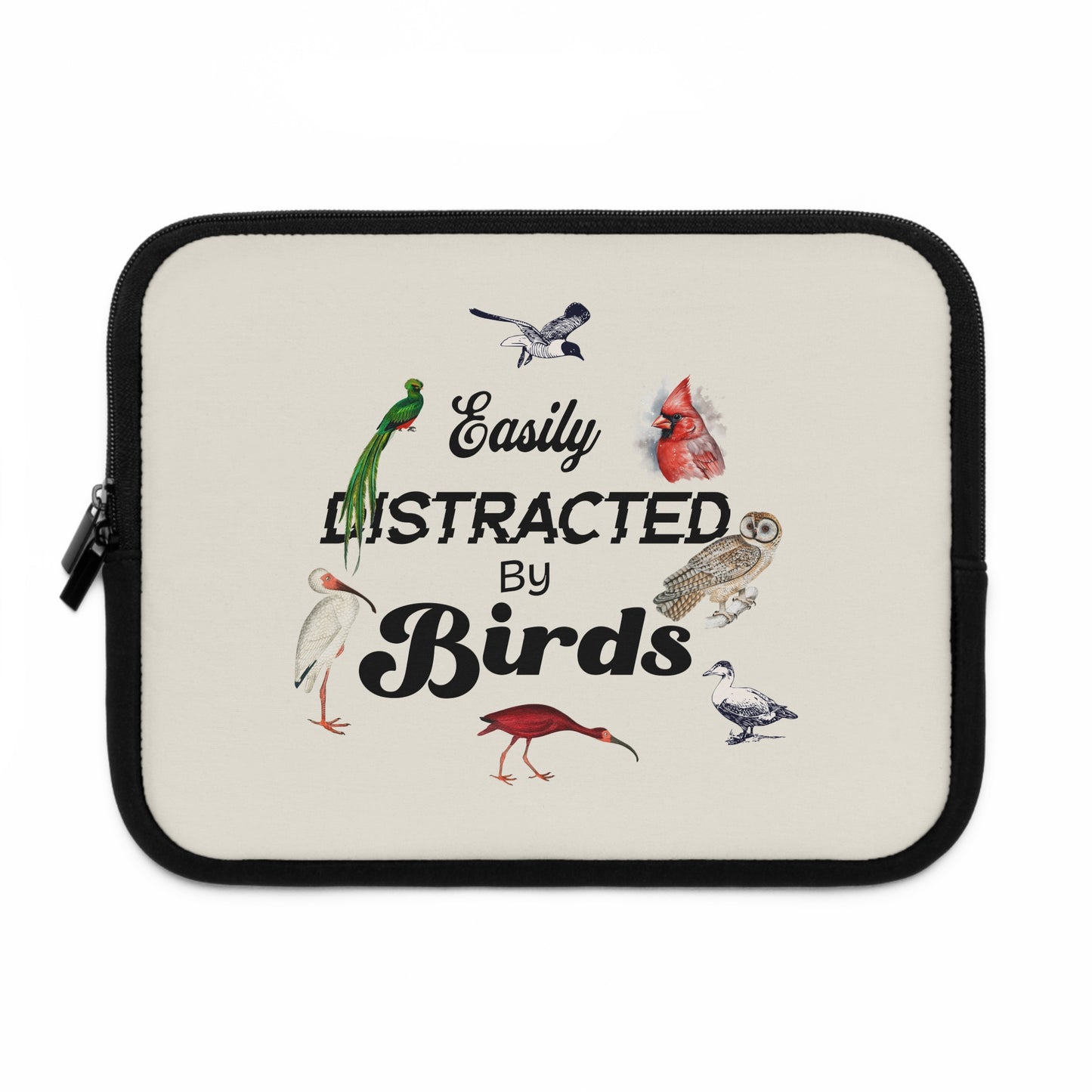 Easily Distracted by Birds Laptop Sleeve – Perfect for Bird Lovers and Nature Enthusiasts