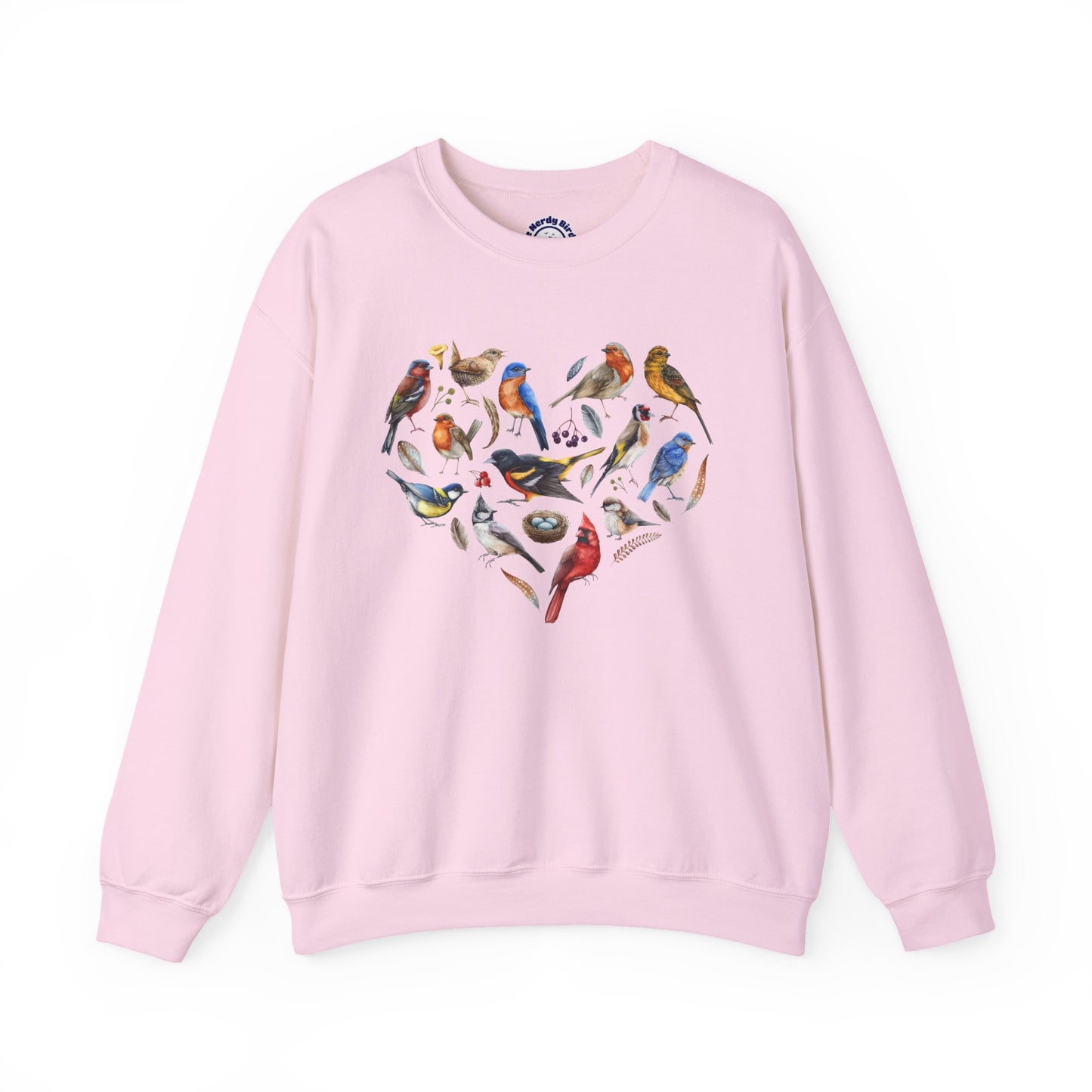 Bird Heart Graphic Unisex Crewneck Sweatshirt