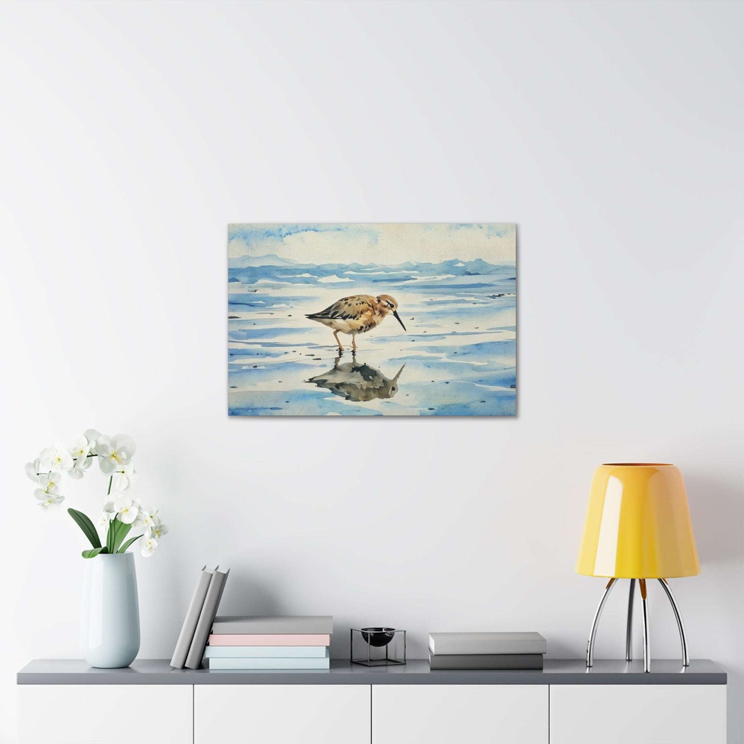 Coastal Bird Canvas Gallery Wrap - Ocean Art Wall Decor