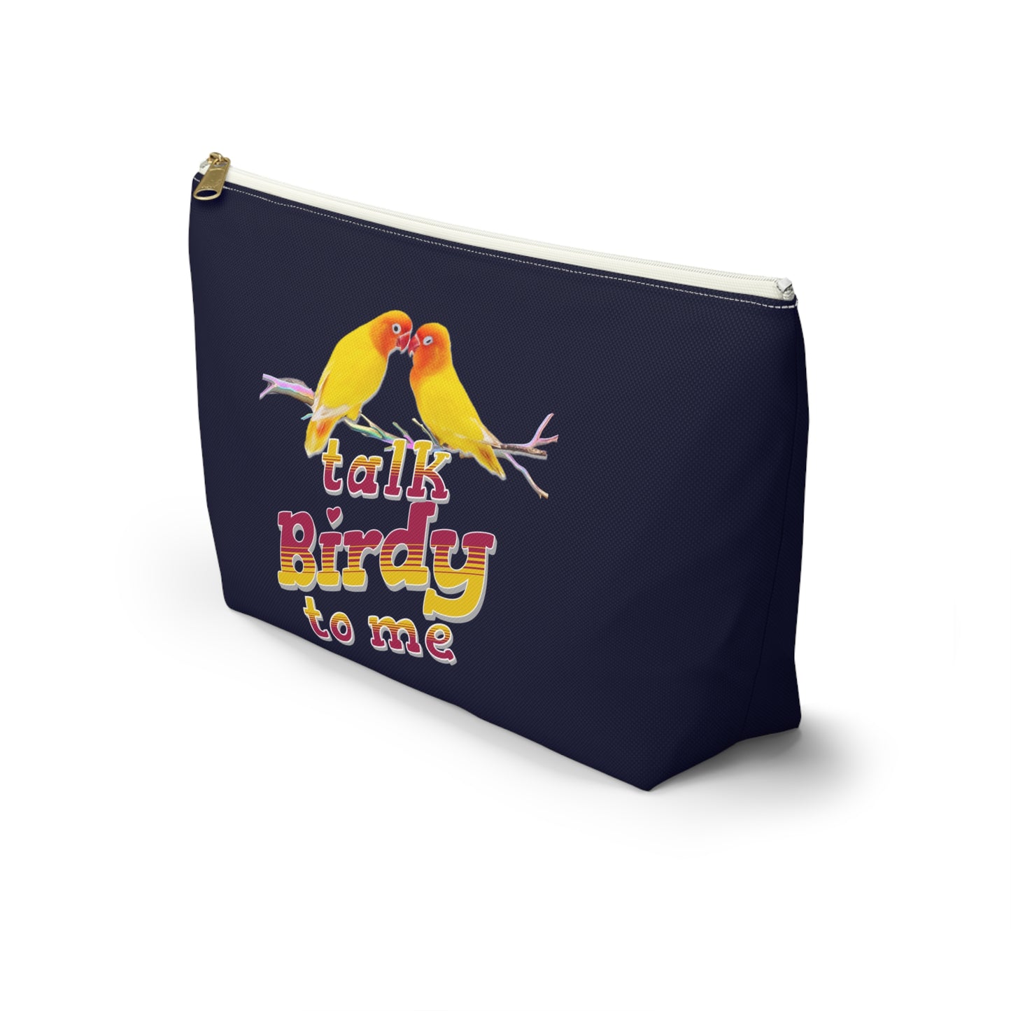 Talk Birdy to Me Vibrant Accessory Pouch - Colorful Bird Design