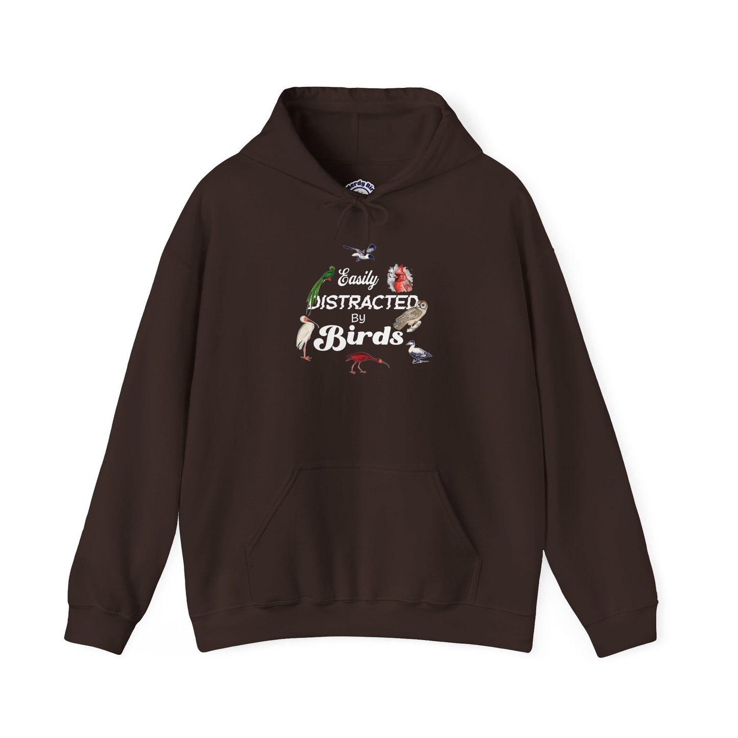The Nerdy Birder - Easily Distracted by Birds Unisex Hoodie - Cozy Sweatshirt for Nature Lovers