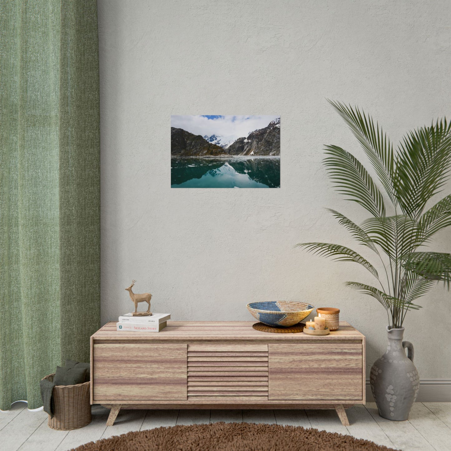 Scenic Mountain Reflection Rolled Poster | Tranquil Nature Wall Art