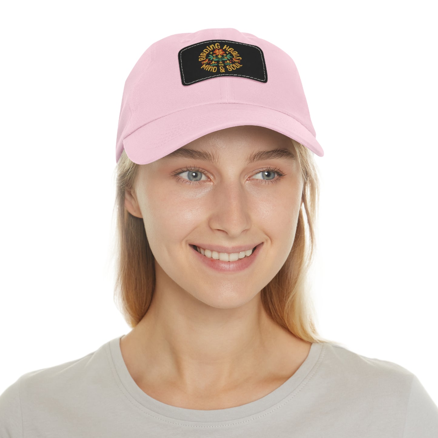 The Nerdy Birder Birding Heals with Leather Patch for Inspired by childhood memories of playful glamour, Stylish Outdoor Cap, Gift for Bird Watching Enthusiasts, Casual Fashion Accessory