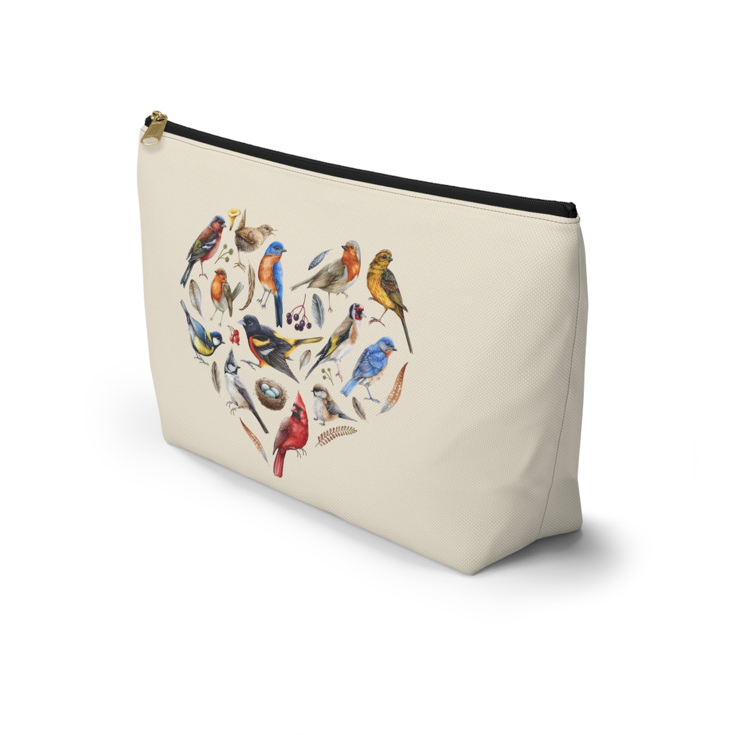 Bird Heart Accessory Pouch Natural