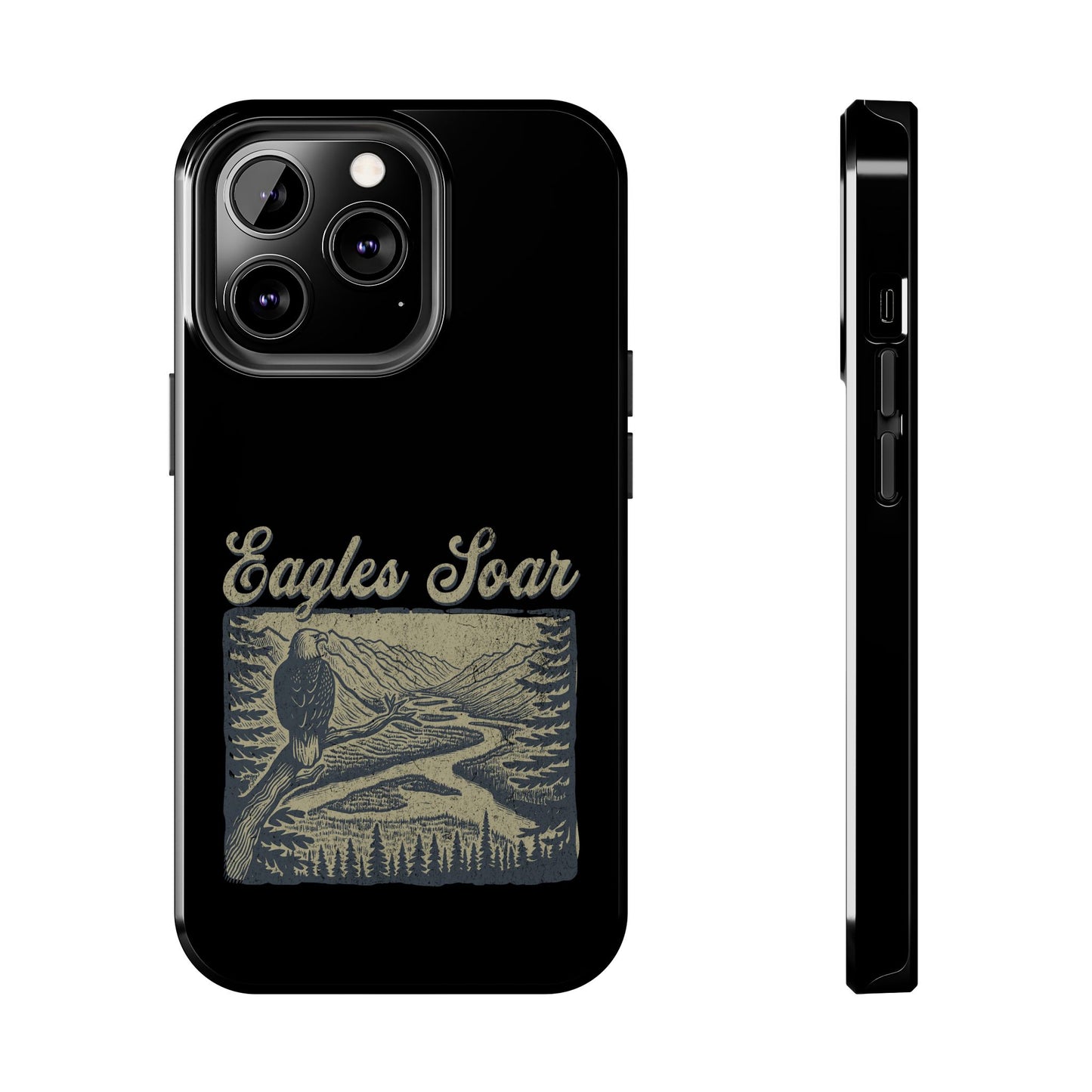 The Nerdy Birder - Eagles Soar Tough Phone Case, Nature Lover Gift, Hiking Accessory, Wildlife Enthusiast, Adventure Protection Case