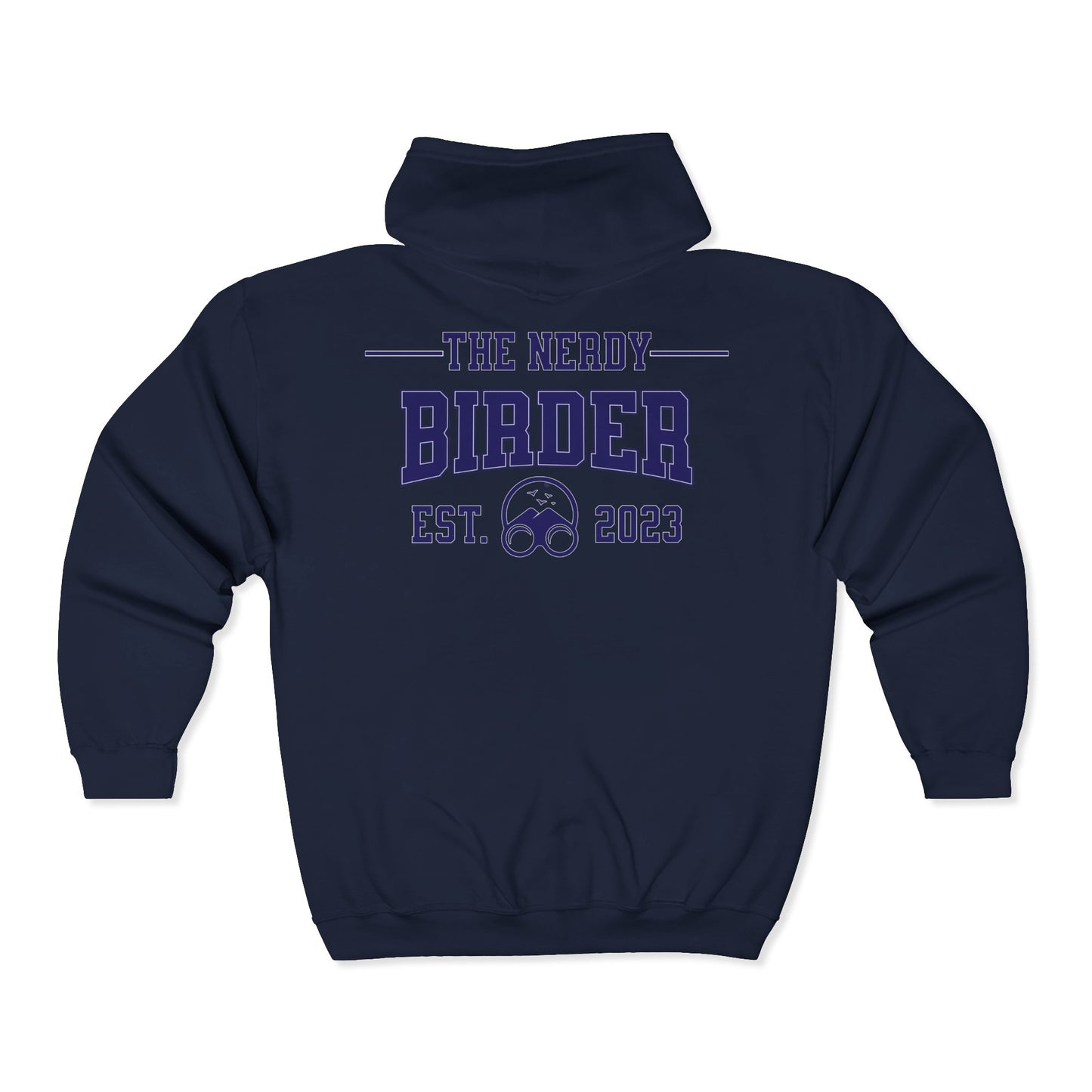 Nerdy Birder College Zip-Up Hoodie