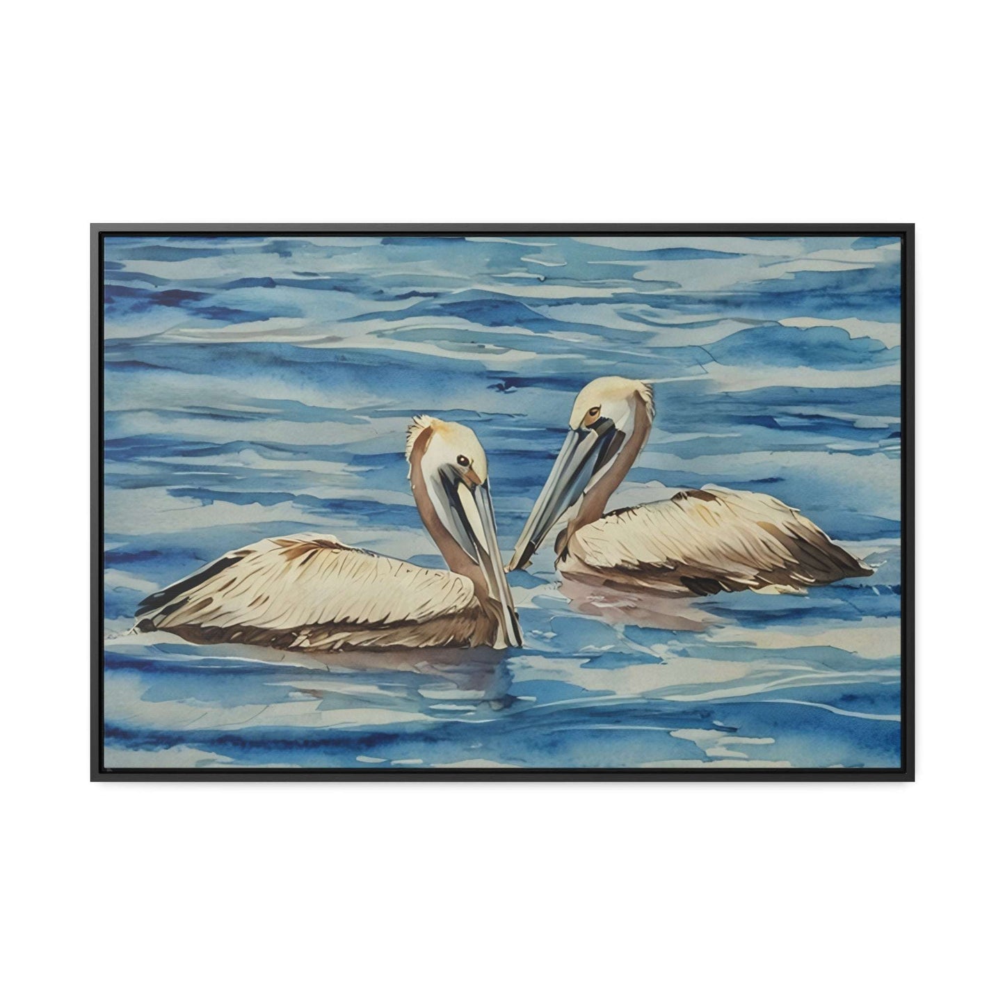 Serene Pelican Canvas Wrap - Coastal Wall Art for Beach Lovers