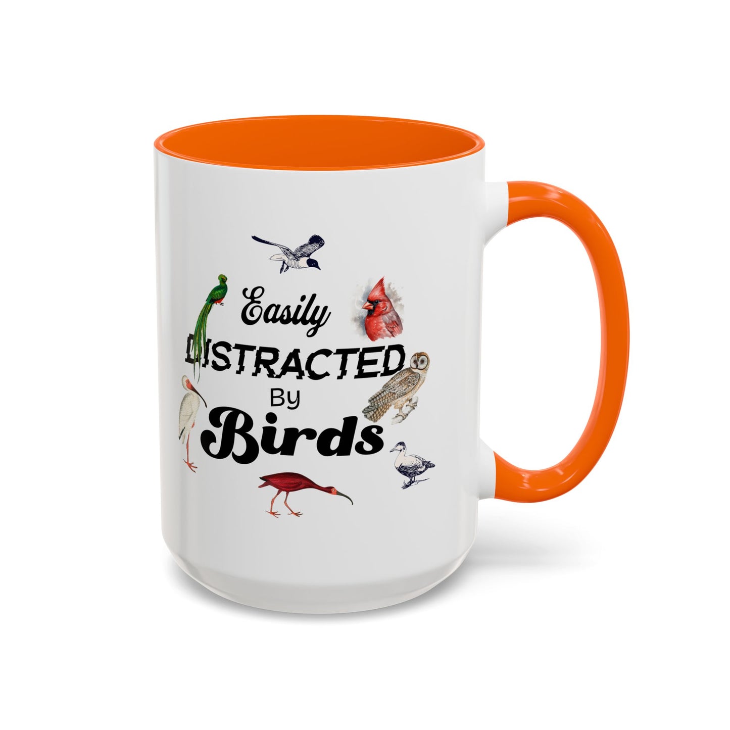 Easily Distracted by Birds Coffee Mug - Fun Accent Mug for Bird Lovers